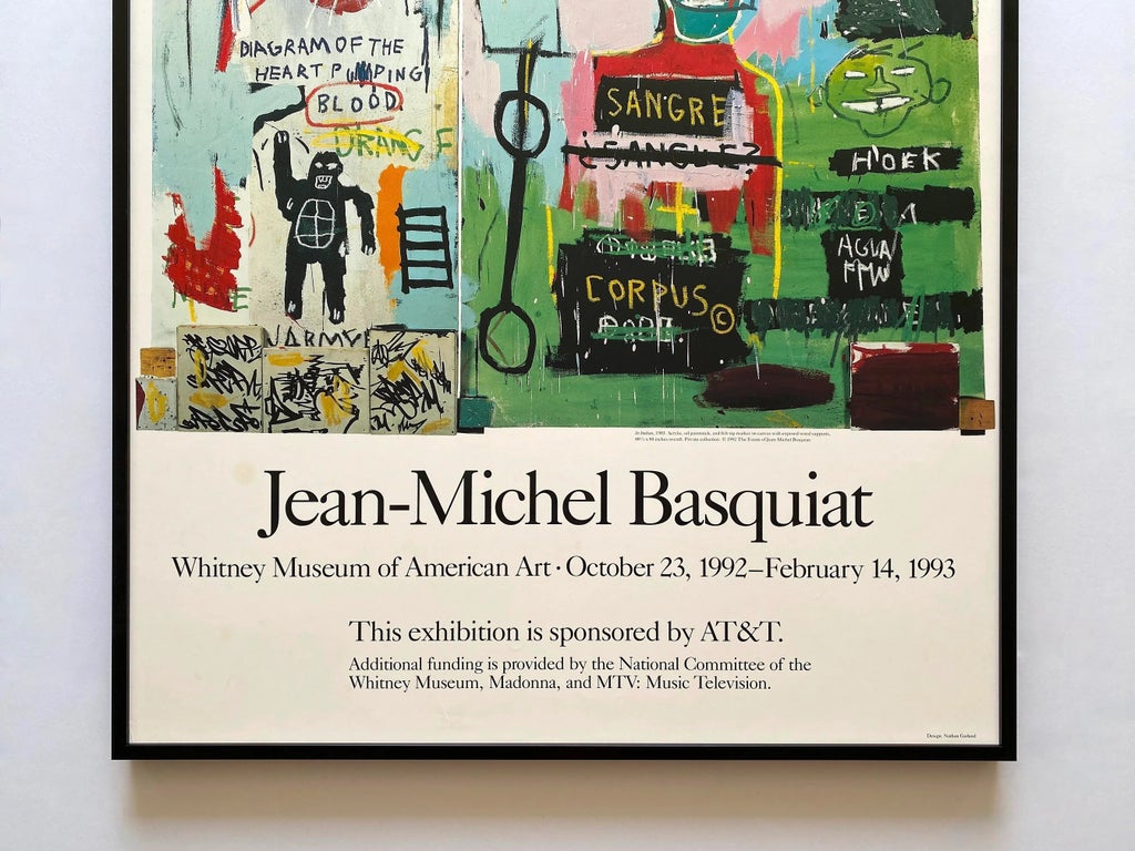 Jean Michel Basquiat Estate Vintage 1992 Lithograph Print Large