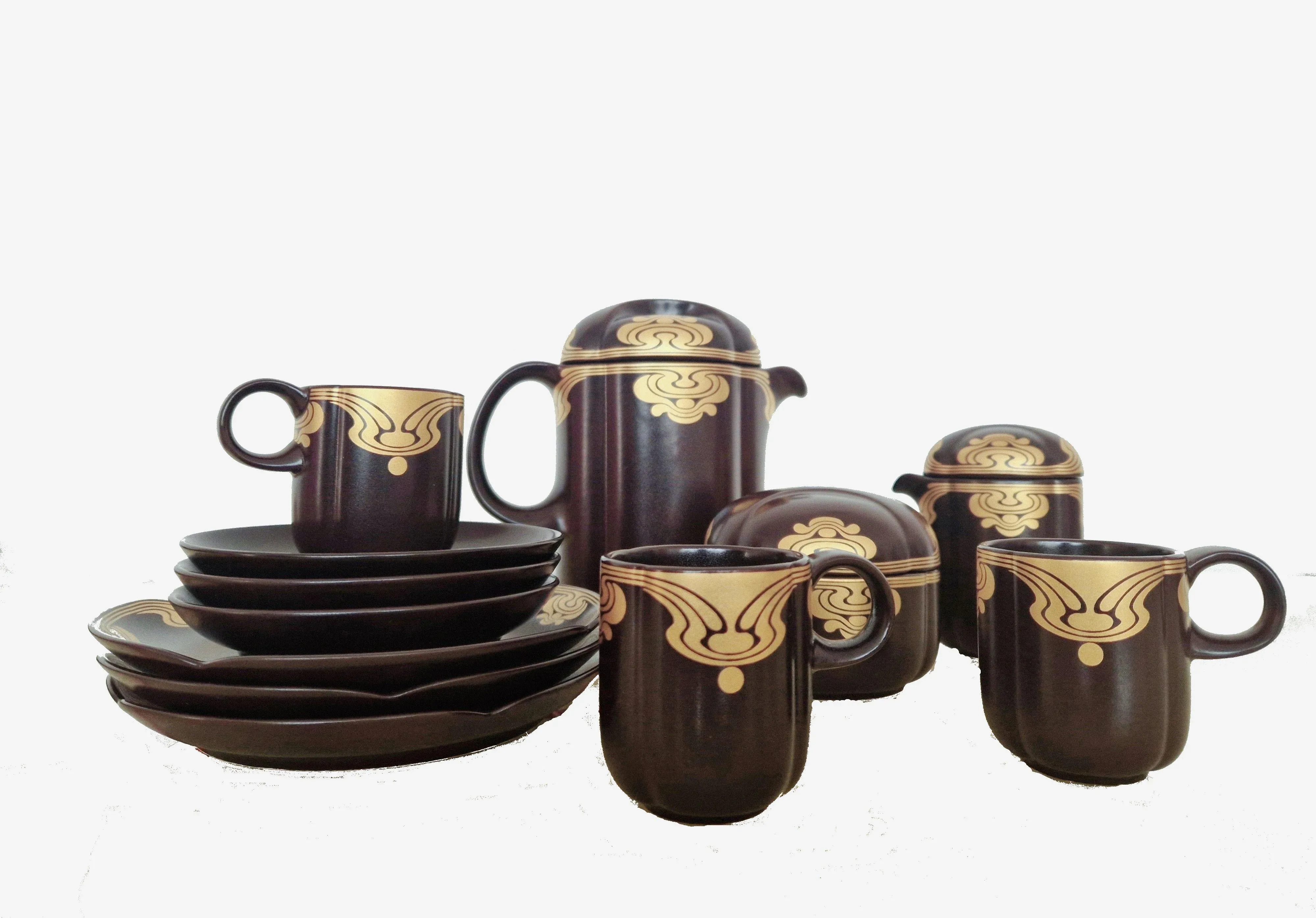 Vintage 1970s German Rosenthal Porcelain Mocha/Expresso