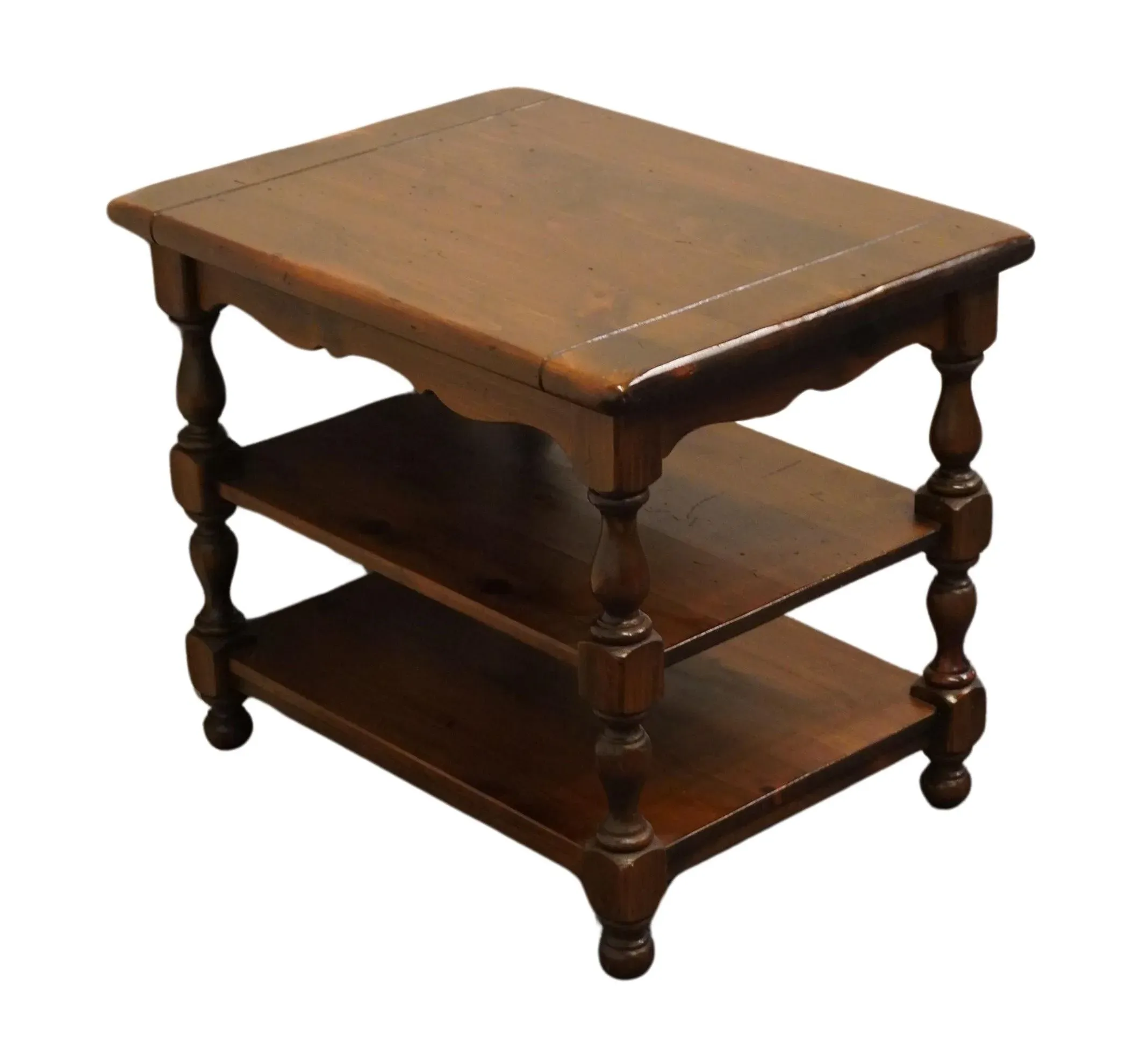 [yu] Ethan Allen ヴィンテージ センターテーブル Ethan Allen Antiqued Pine Old Tavern 29x21