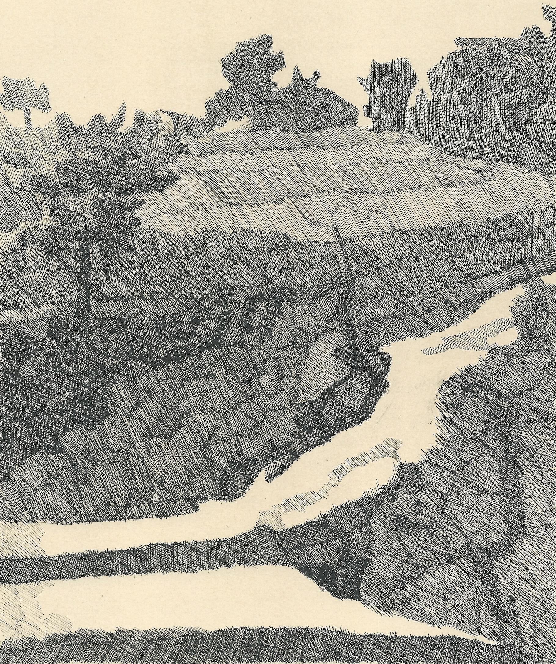 Giorgio Morandi, Grizzana Landscape, 1932-1957, Lithograph | Chairish