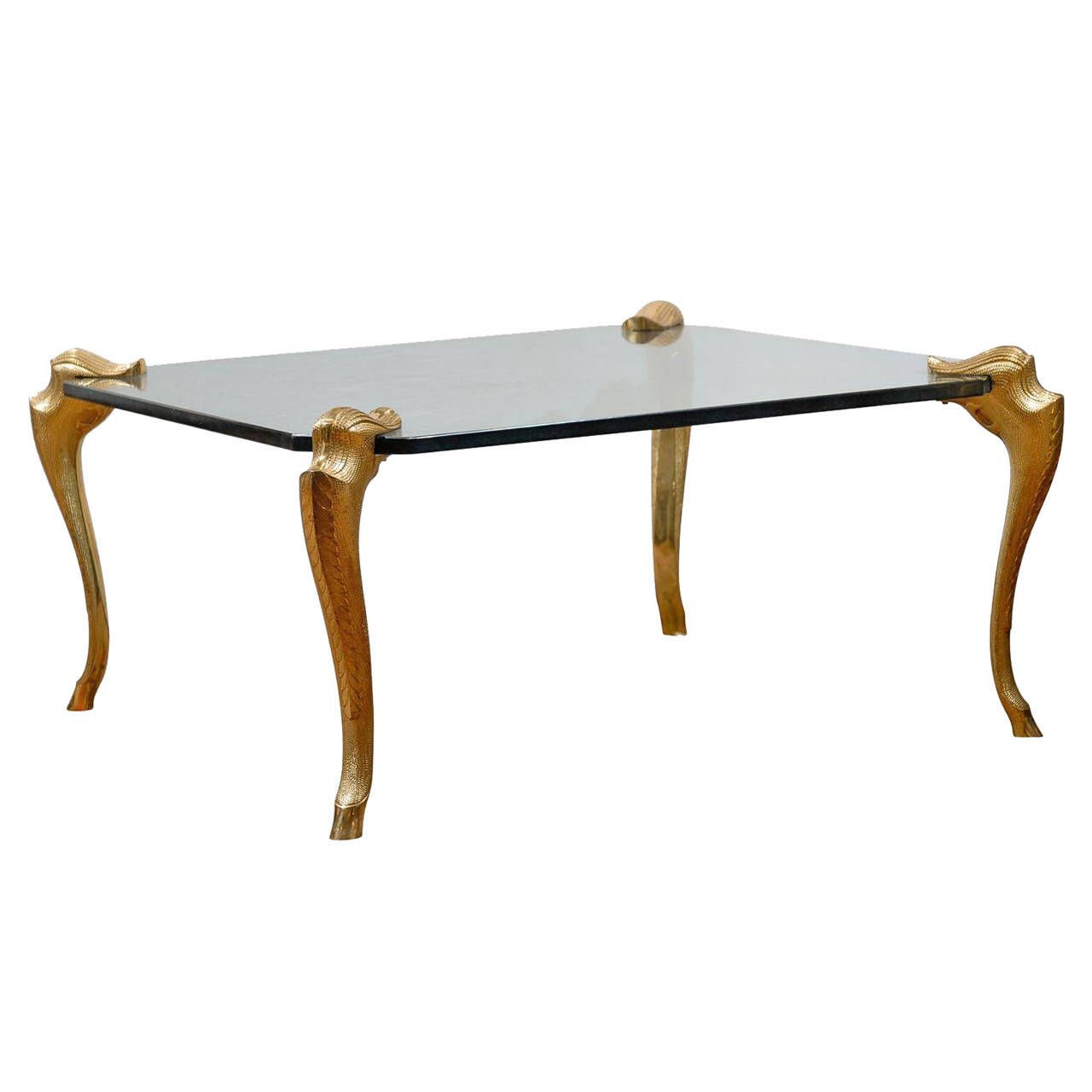 Bronze & Glass Coffee Table Chairish