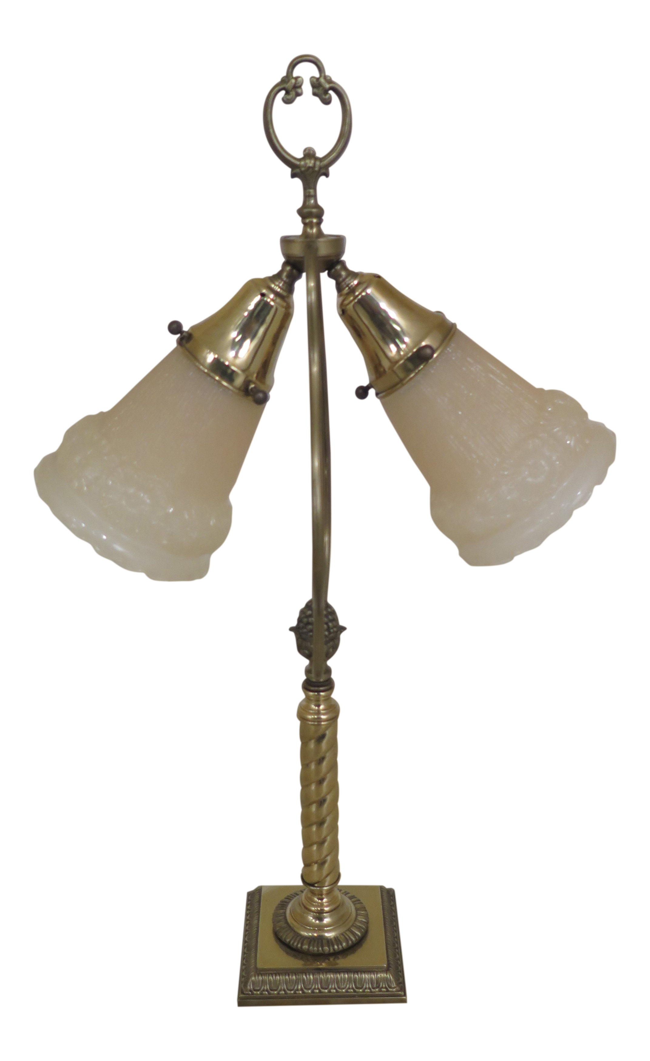 1970s Vintage Victorian Style Marble Brass Table Lamp Chairish