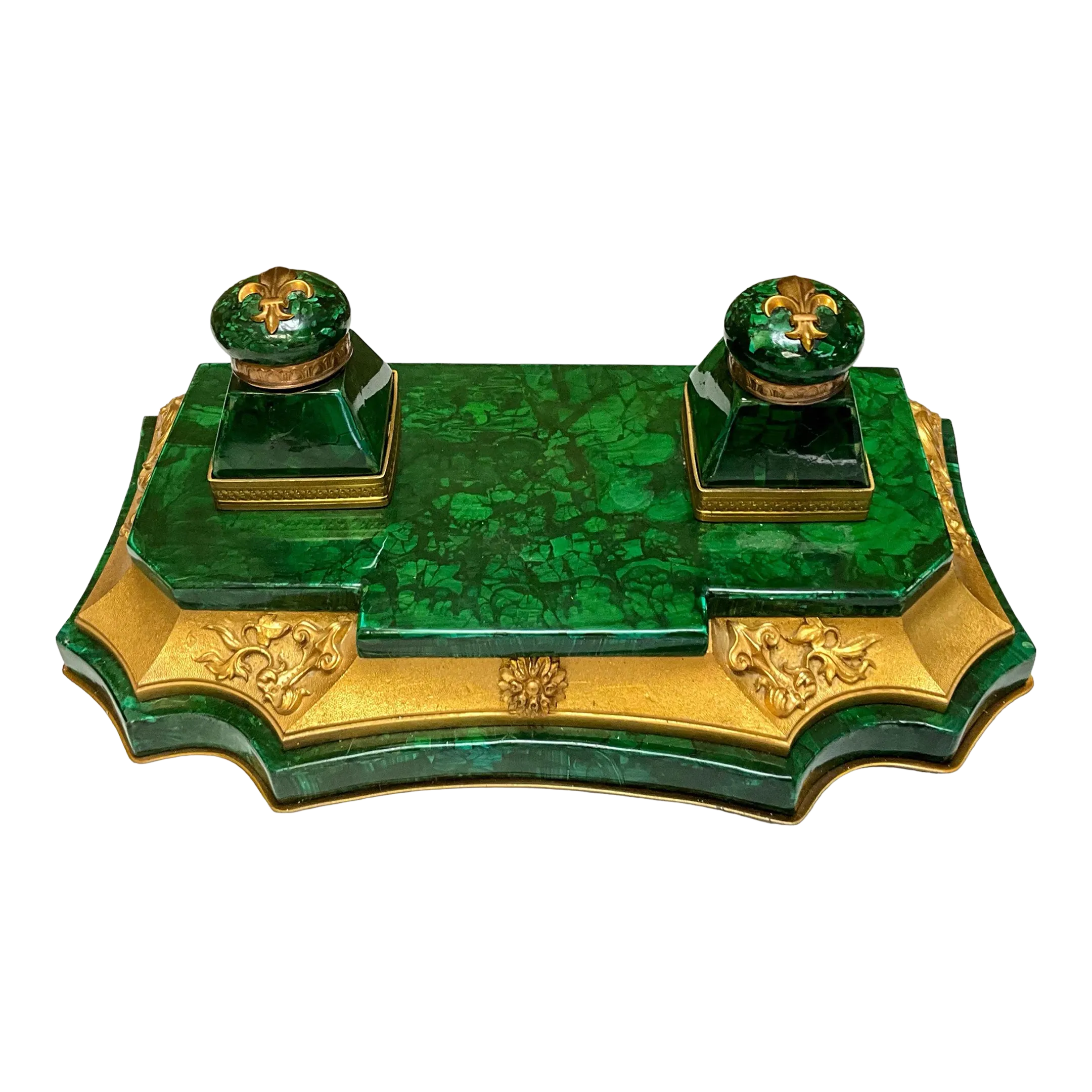 early-20th-c-french-gilt-bronze-and-malachite-desk-pen-inkwell
