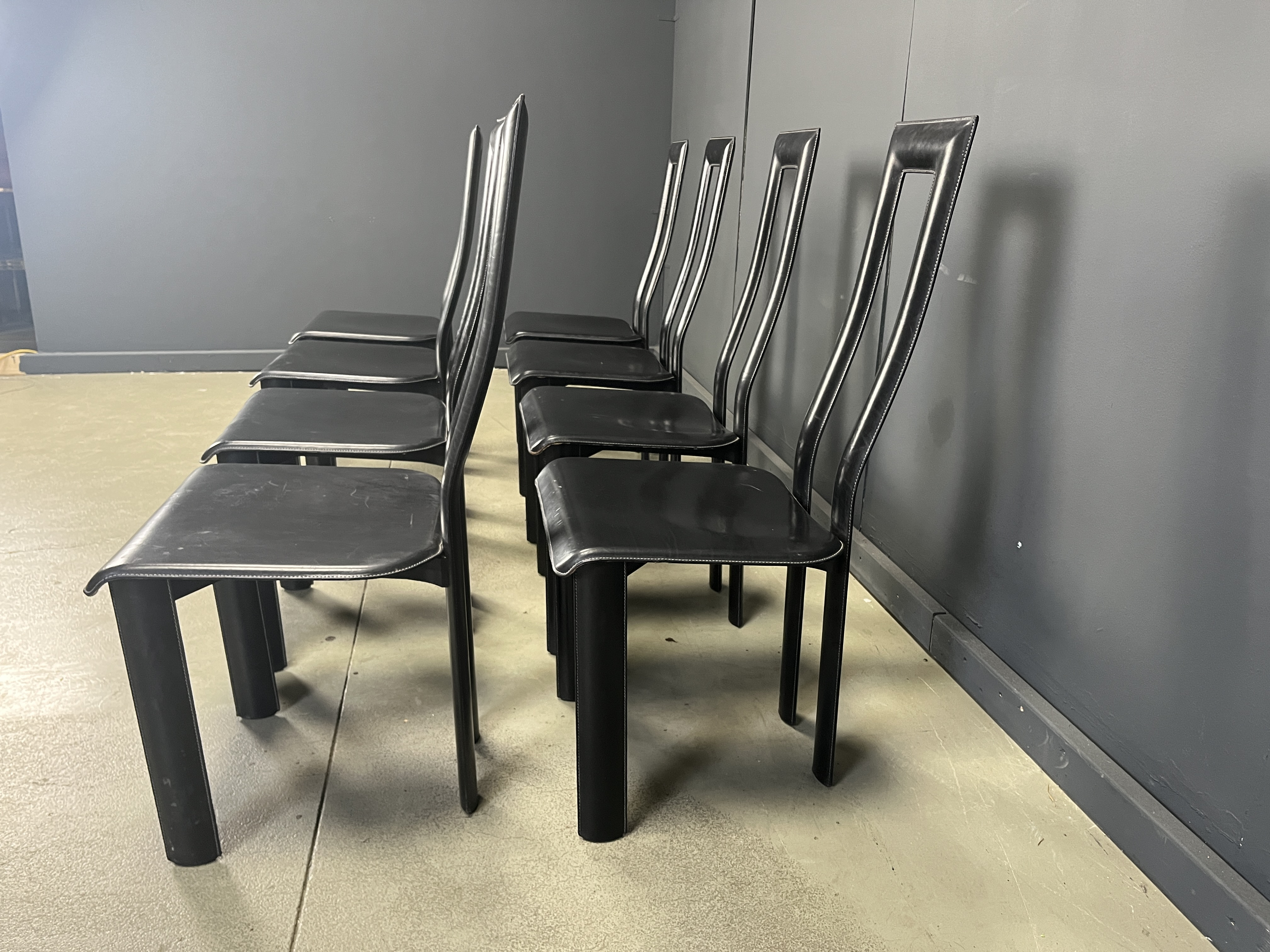 Italian Regia Dining Chairs by Antonello Mosca for Ycami, 1980s