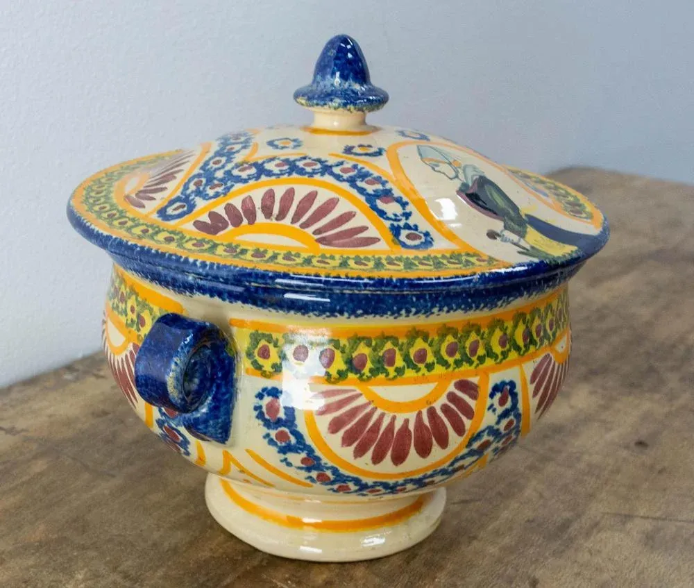 Small French Porcelain Tureen or Vide Poche, 1960s