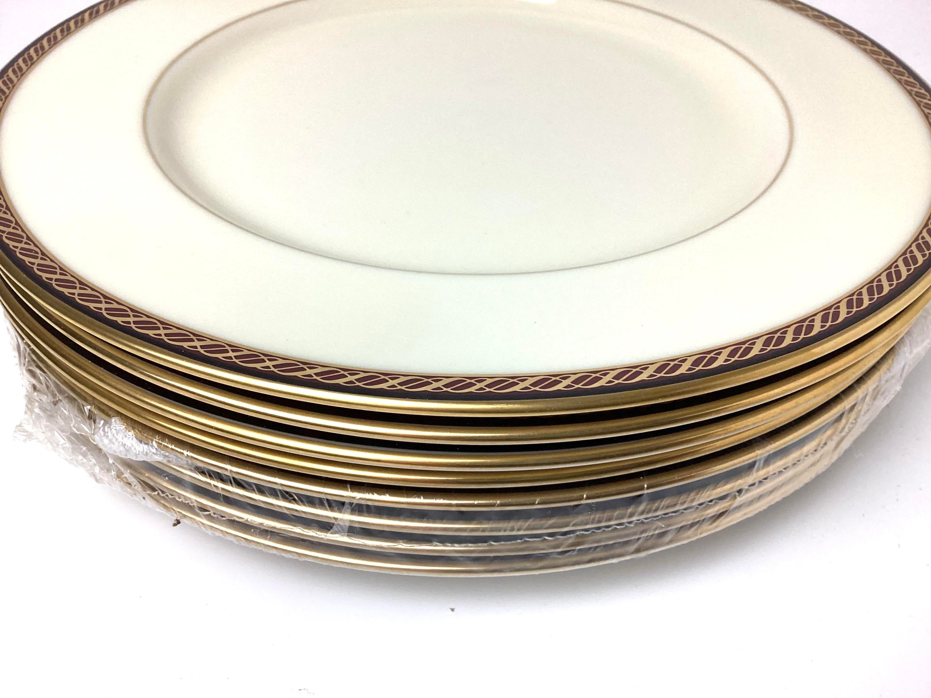 1960s Lenox Monroe China Dinner Plates- Set of 8 | Chairish