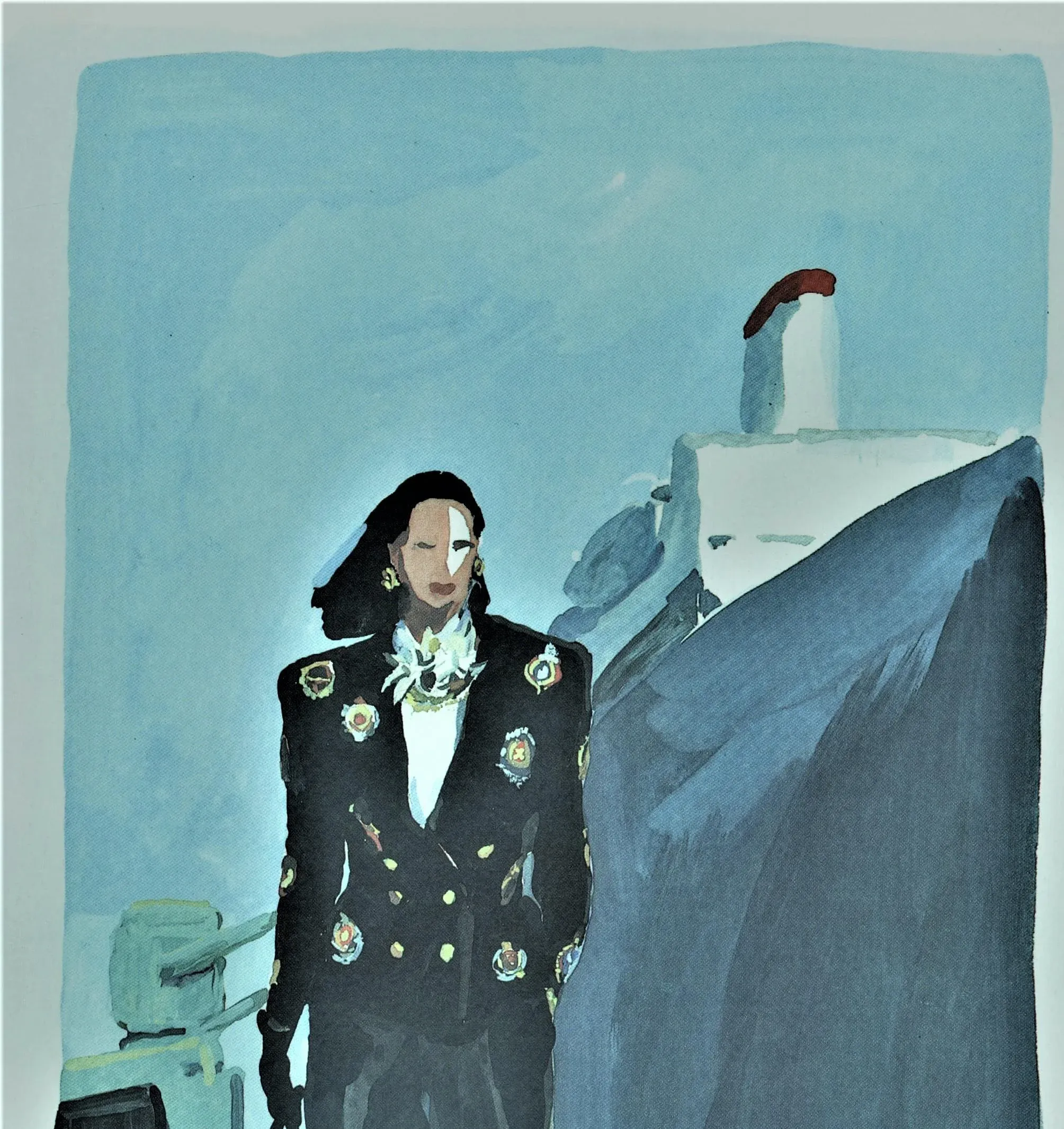 Matted Vintage Chanel Print 1980s | Chairish