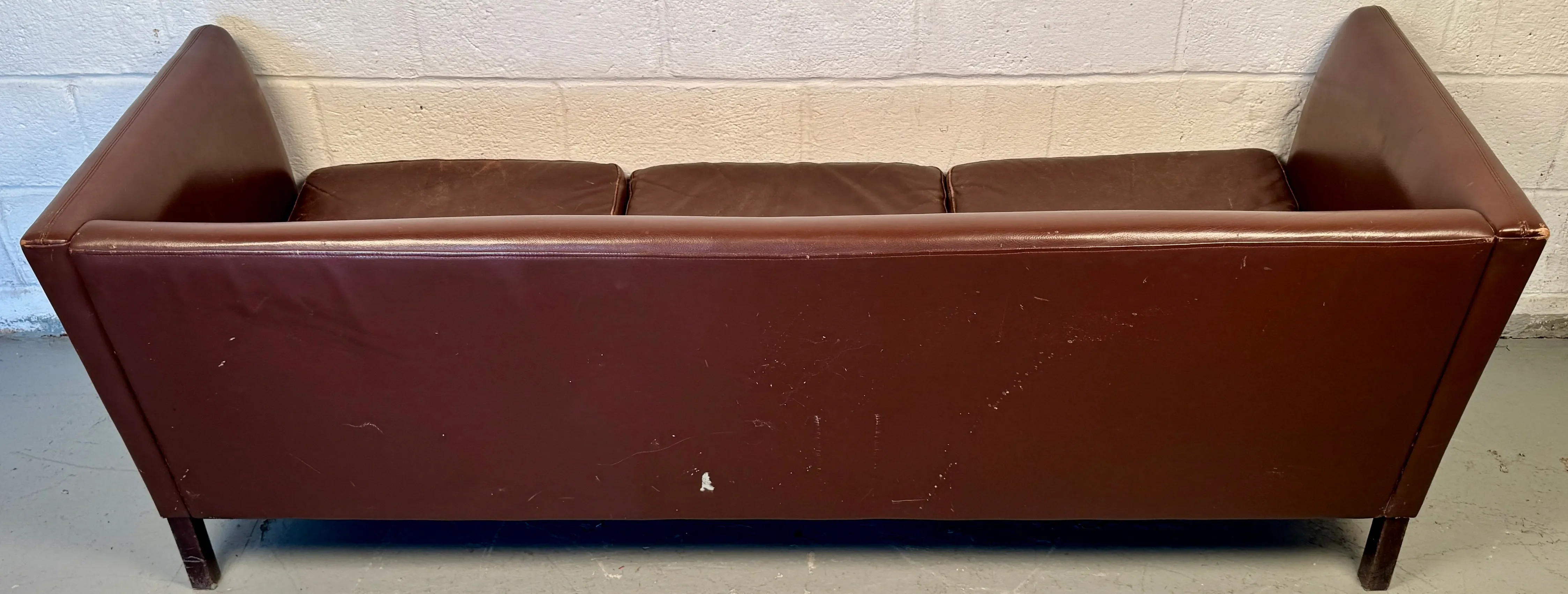 Mid 20th Century Vintage Leather Couch