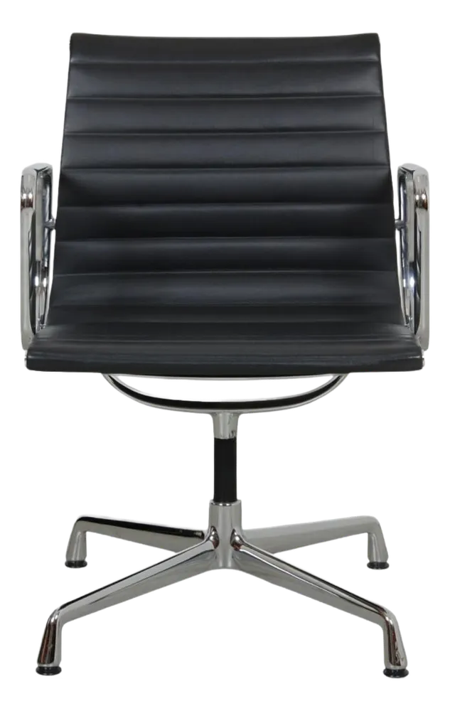 EA-108 Chair in Dark Grey Leather by Charles and Ray Eames, 2014