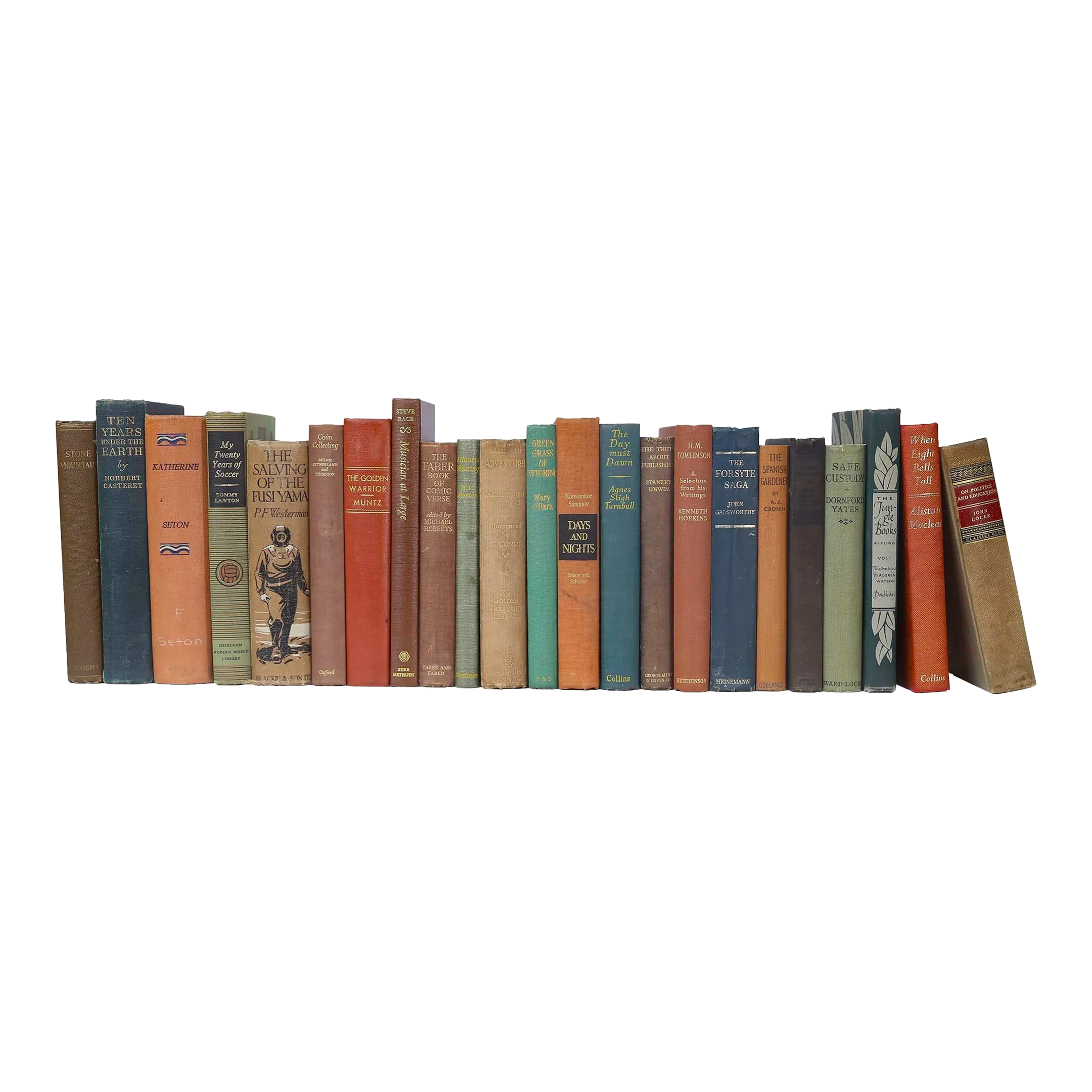 Decorative Books - Vintage Cabin Books - Brown Books By The Foot