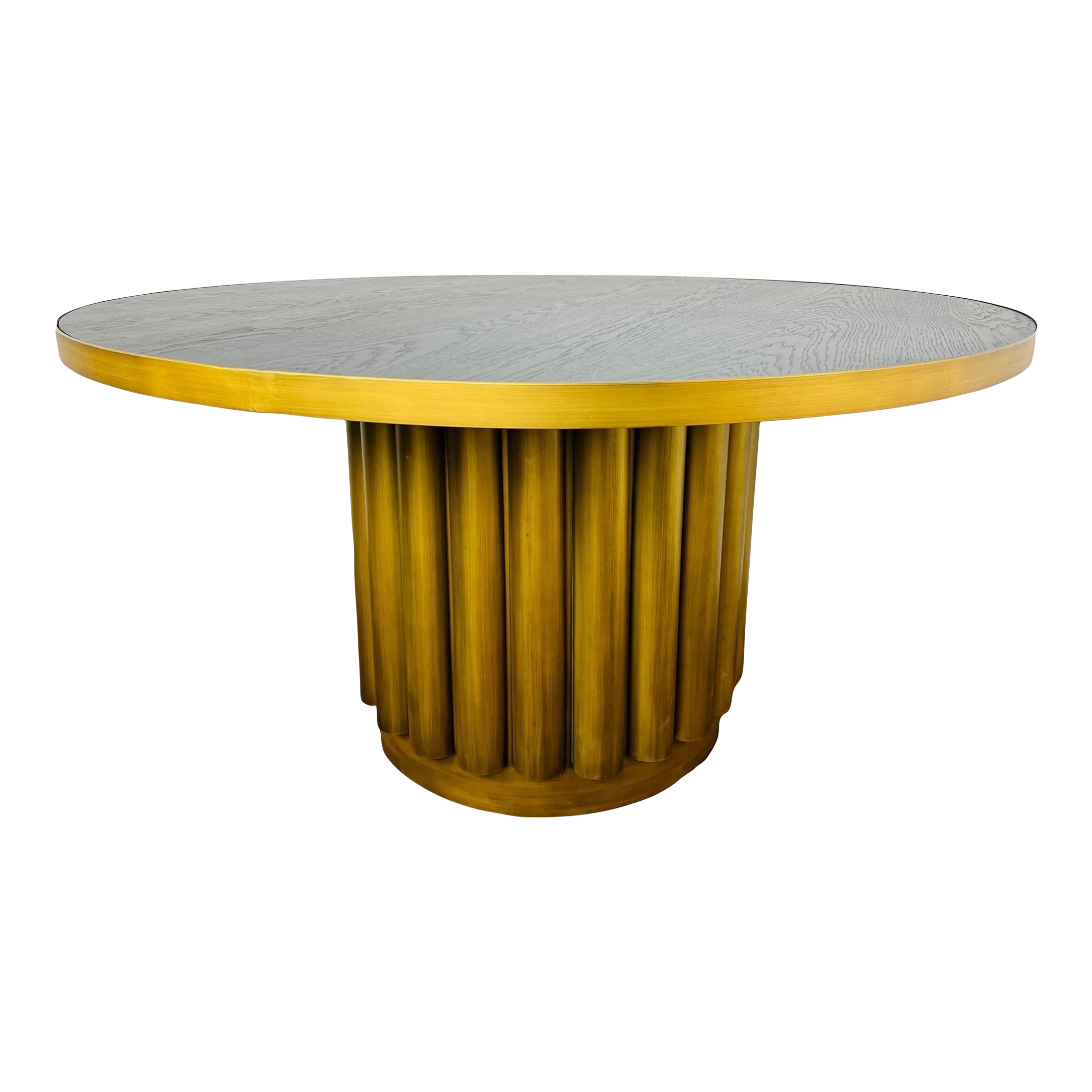 Brass Pedestal Dining Table | Chairish