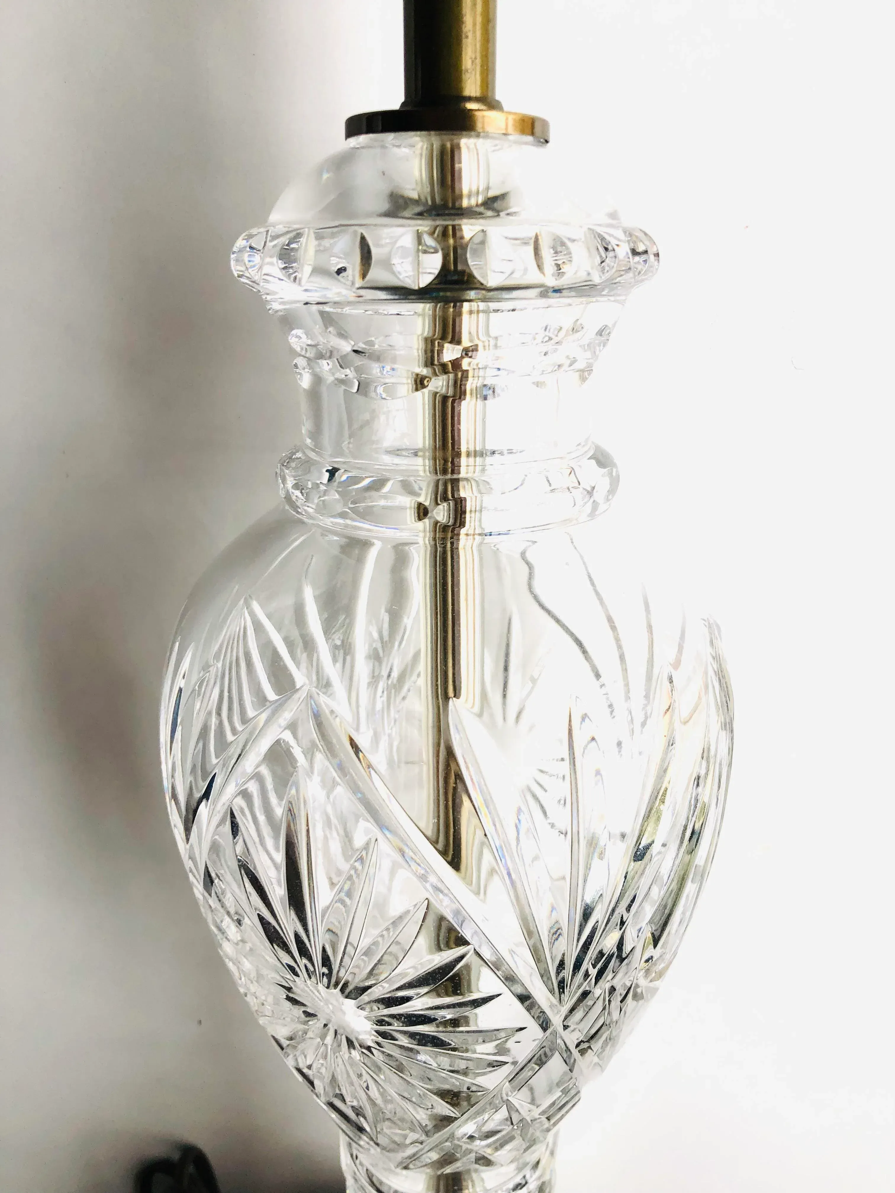 Vintage 1960s Hand Cut Crystal Table Lamp, image size:3024x4032