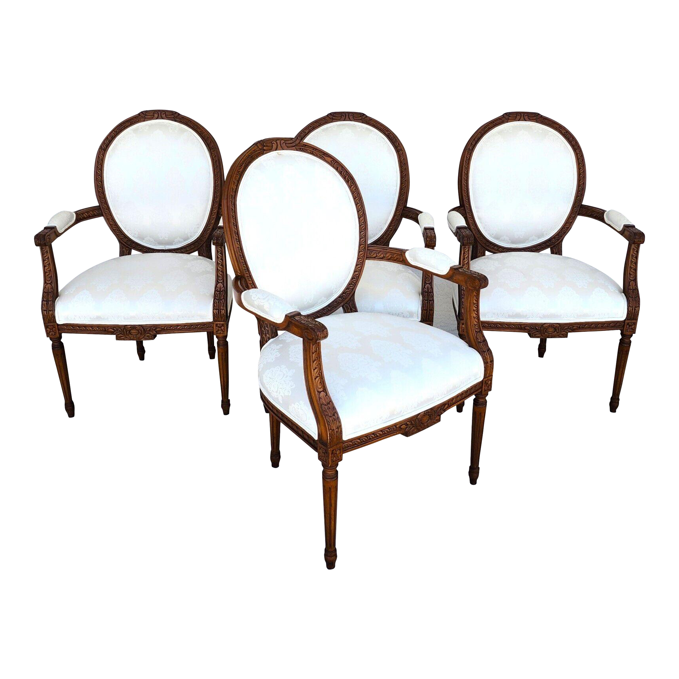 French Louis XVI Dining Chairs Set of 4
