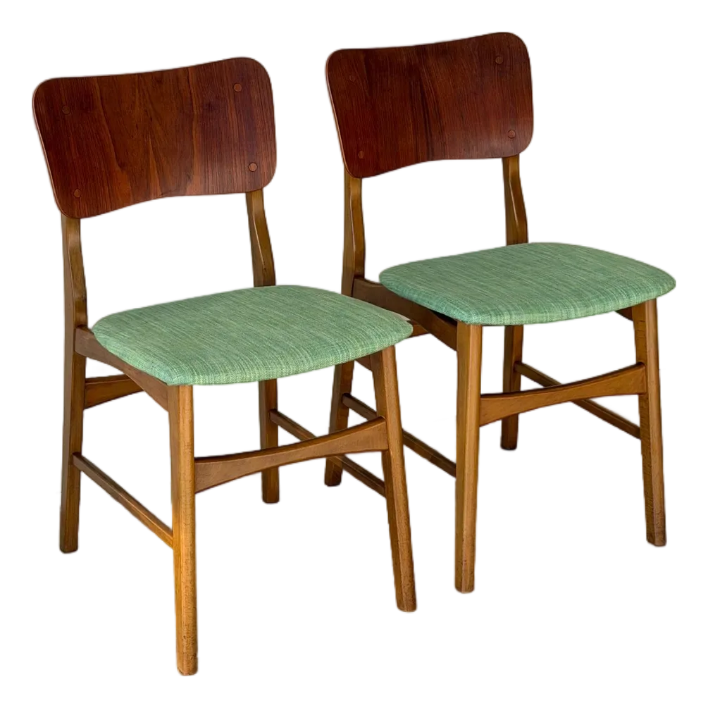 Set of 2 Teak Dining Chairs by Ib Kofod-Larsen for Christensen