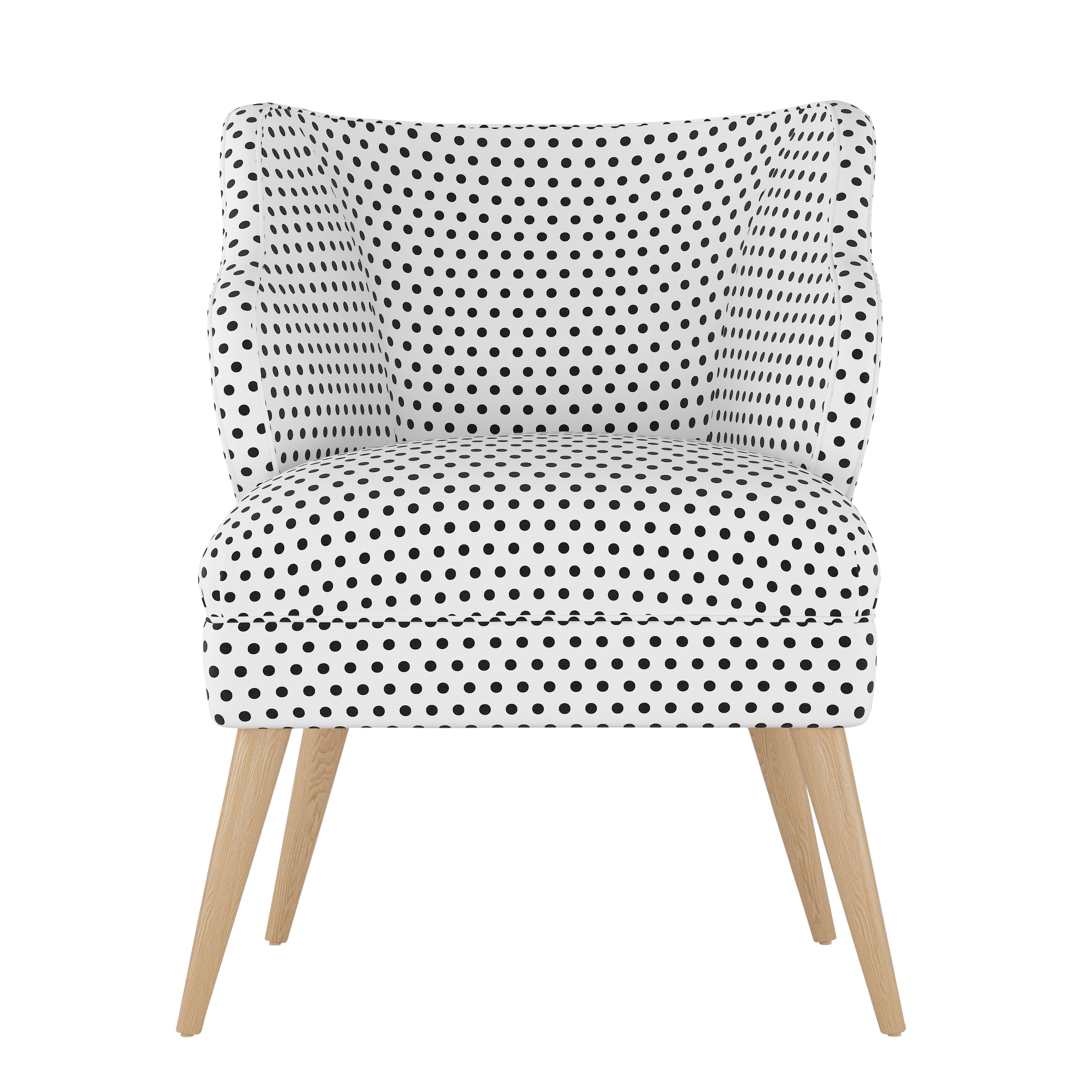Modern Chair In Polka Dot White Oga Chairish Modern Chair In Polka Dot White Oga Chairish
