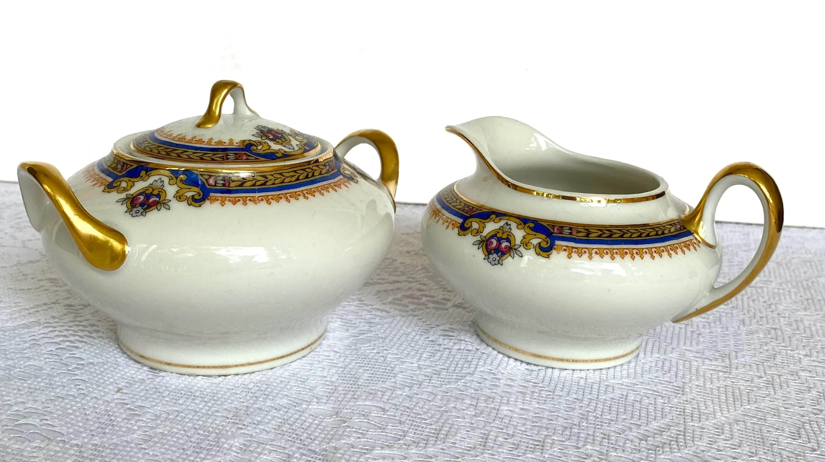1929 Vintage Union Céramique Limoges 7 Pieces Serving Set
