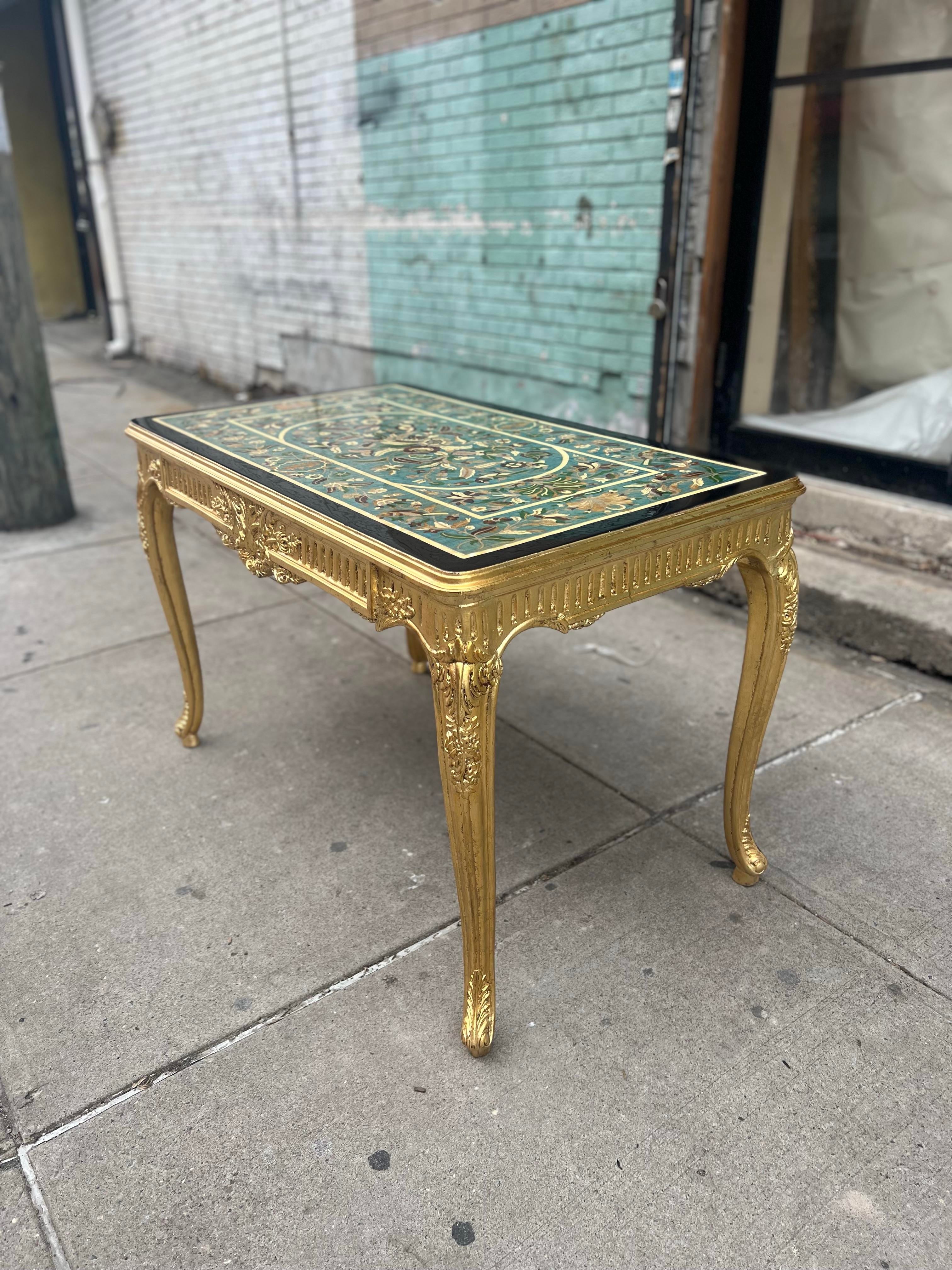 1960s Neoclassical Style Italian Scagliola Table | Chairish