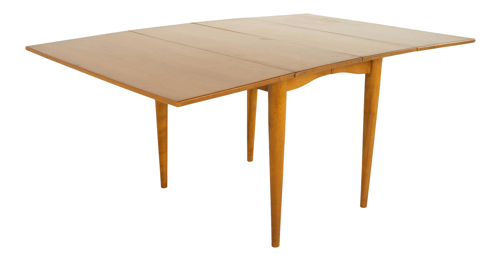 Conant Ball Mid Century Drop Leaf Maple Dining Table With 2 Leaves