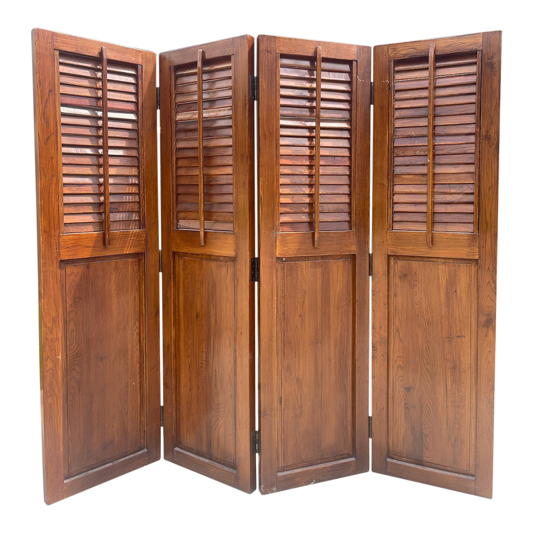 1940s Wooden Folding Screen Doors & Room Divider Chairish