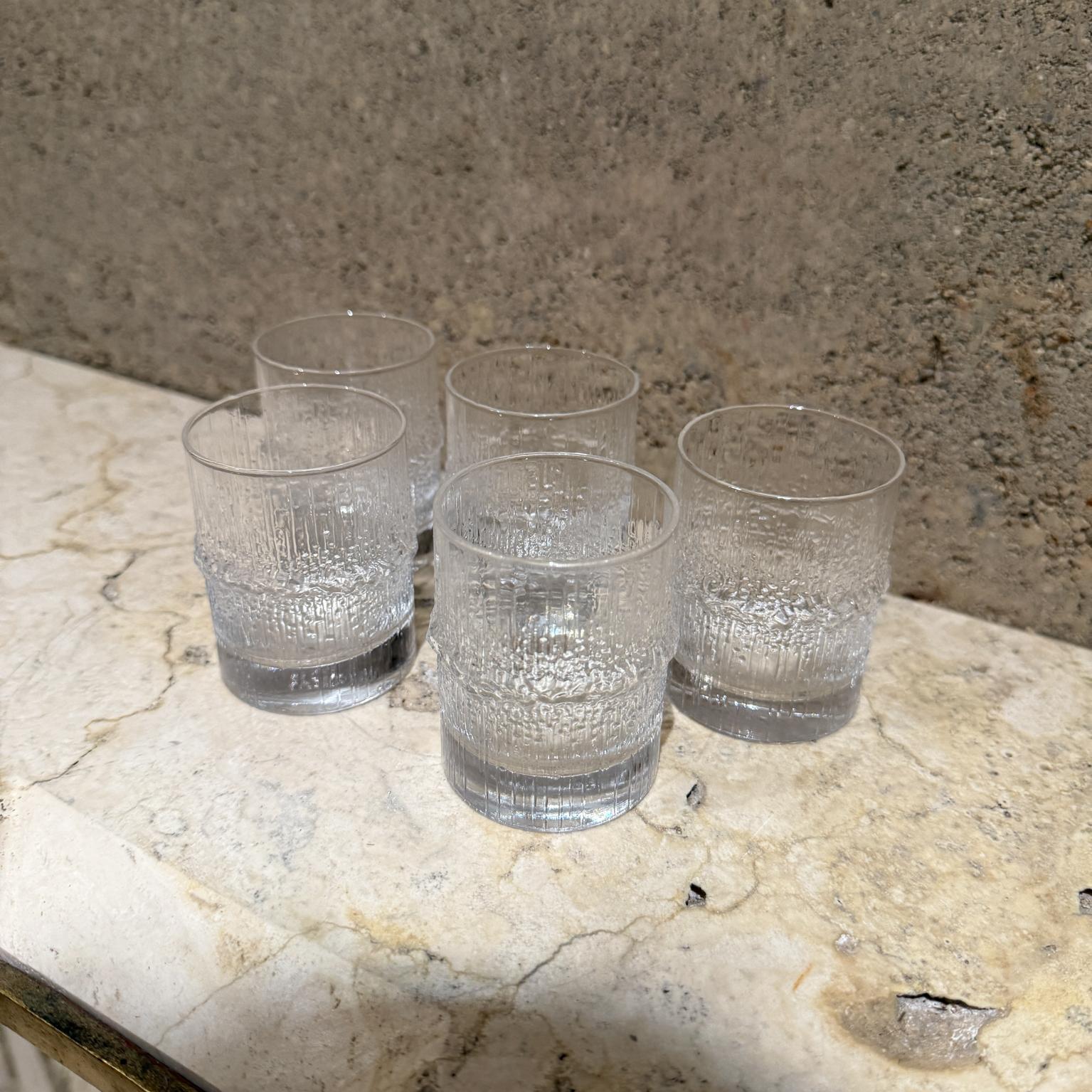 1970s Tapio Wirkkala Set Five Niva Liquor Shot Glasses Iittala