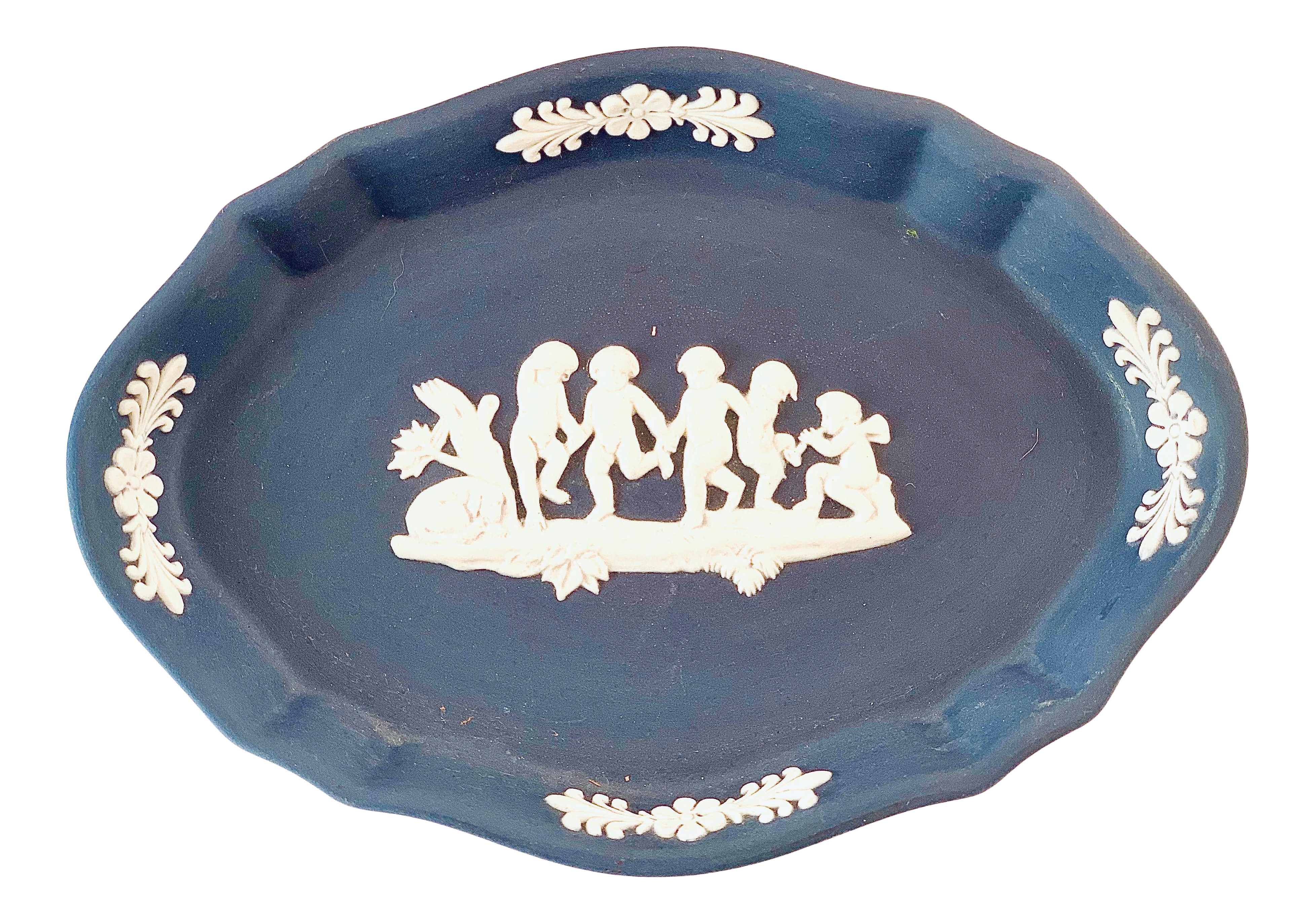 Blue trinket dish store