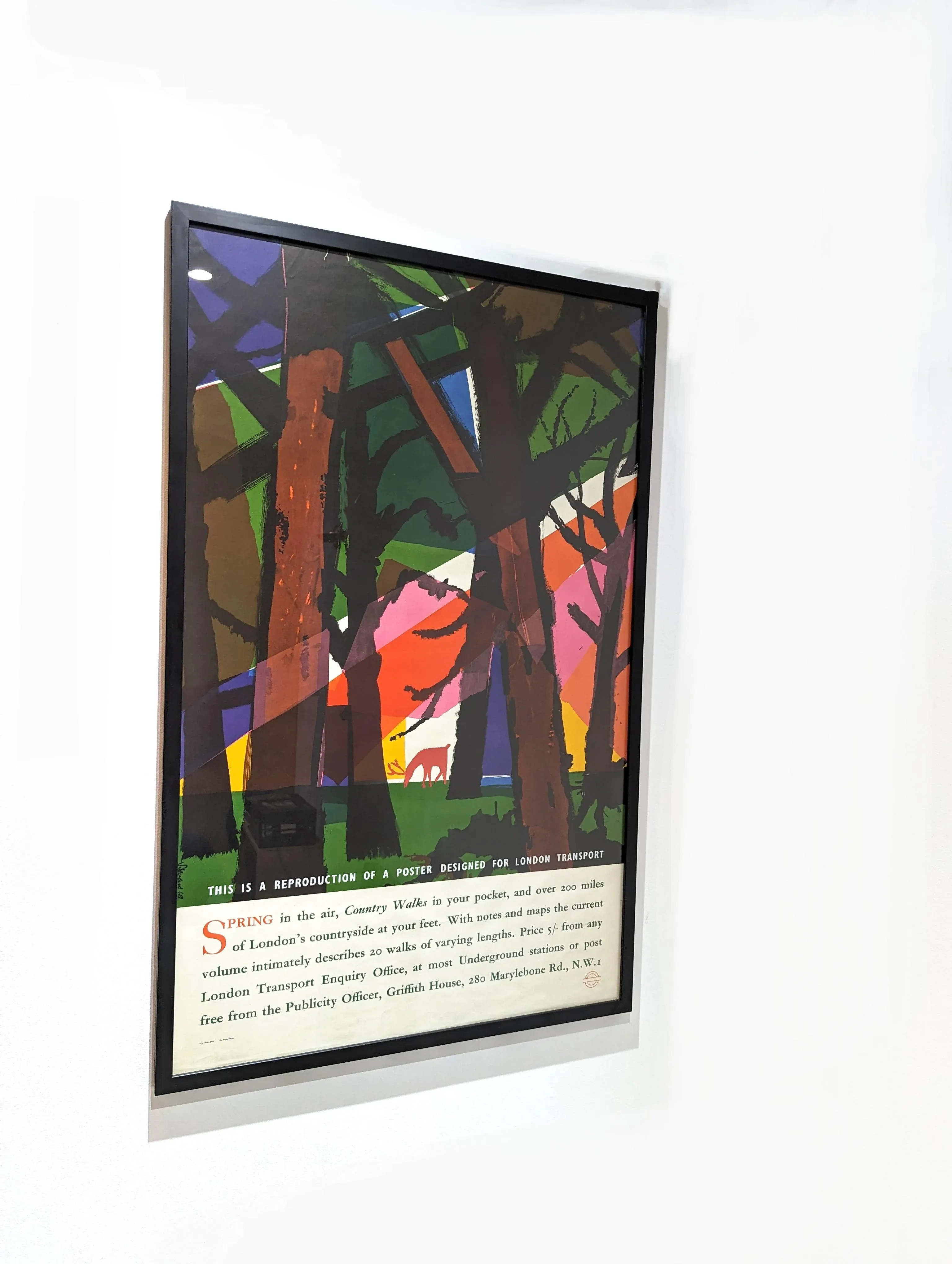 Mid 20th Century Framed London Transport Spring in the Air Poster