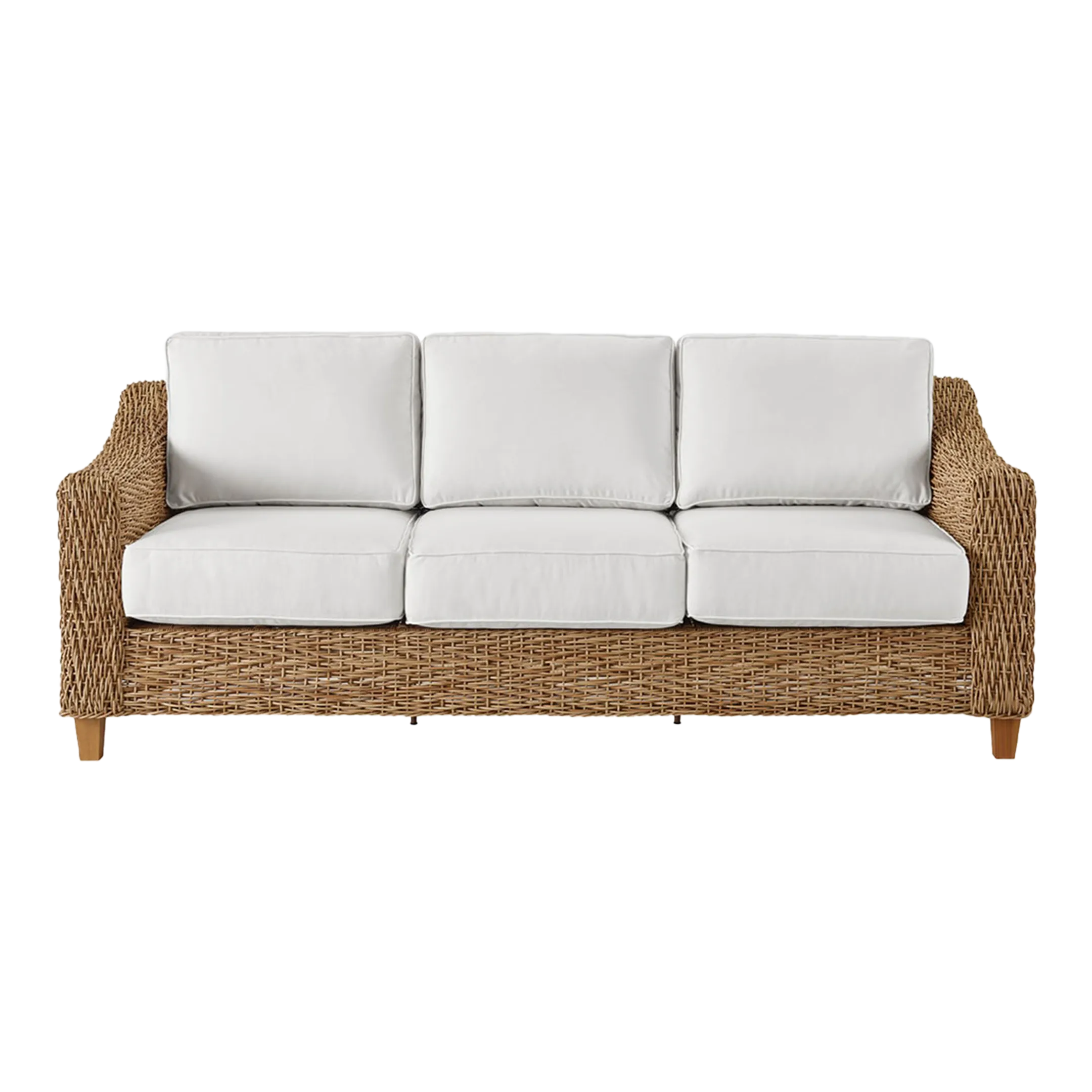 Contemporary Laconia Wicker Sofa Chairish