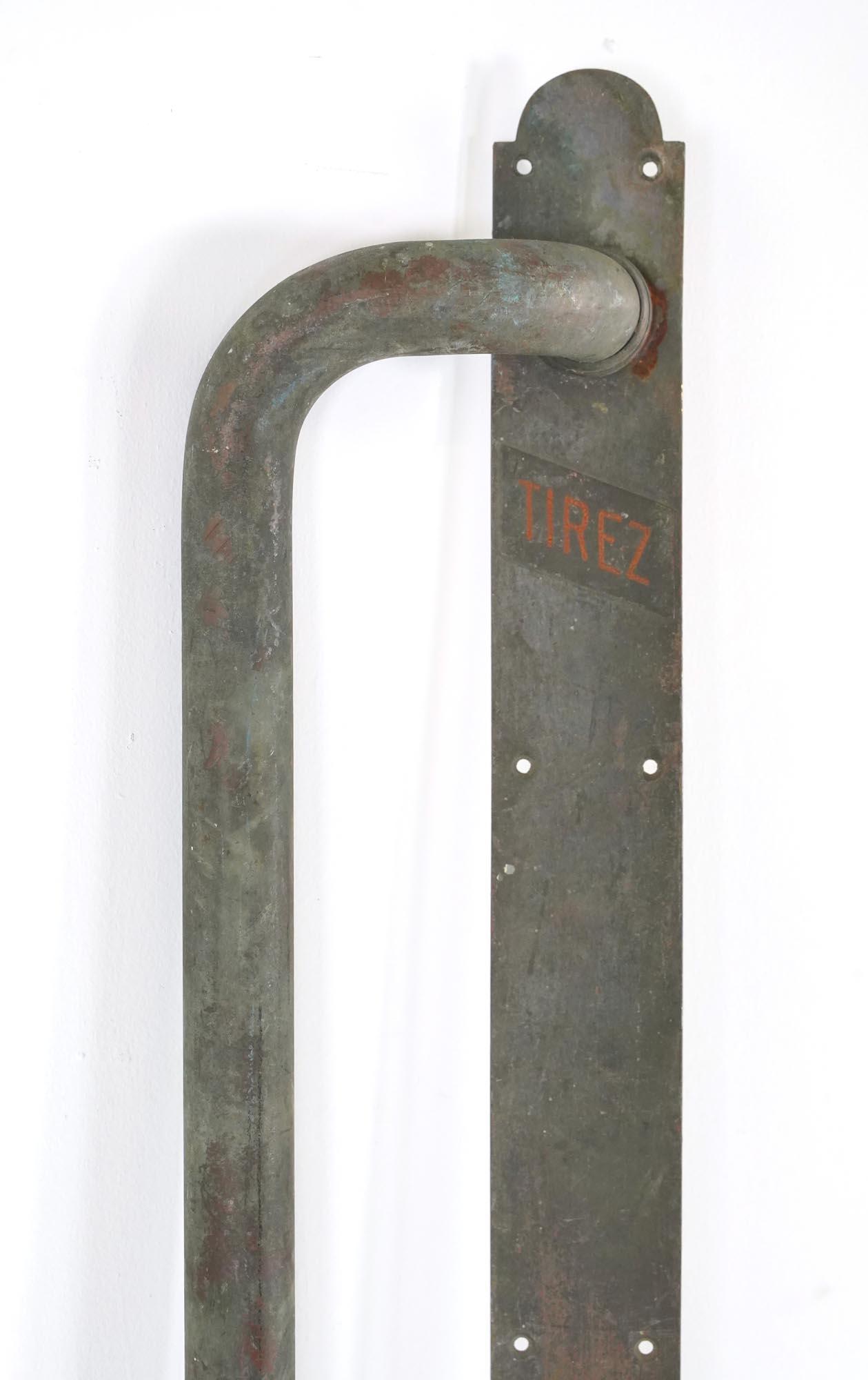 Vintage European 29.25 In. Tirez Brass Front Door Pull