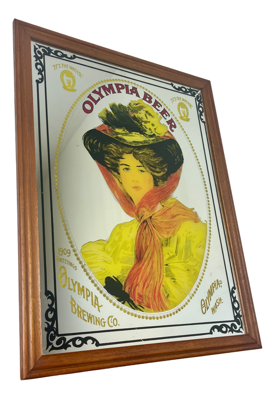 Olympia Beer パブミラー Olympia Beer Brewing Co Mirror Sign Room Man Cave ITS THE
