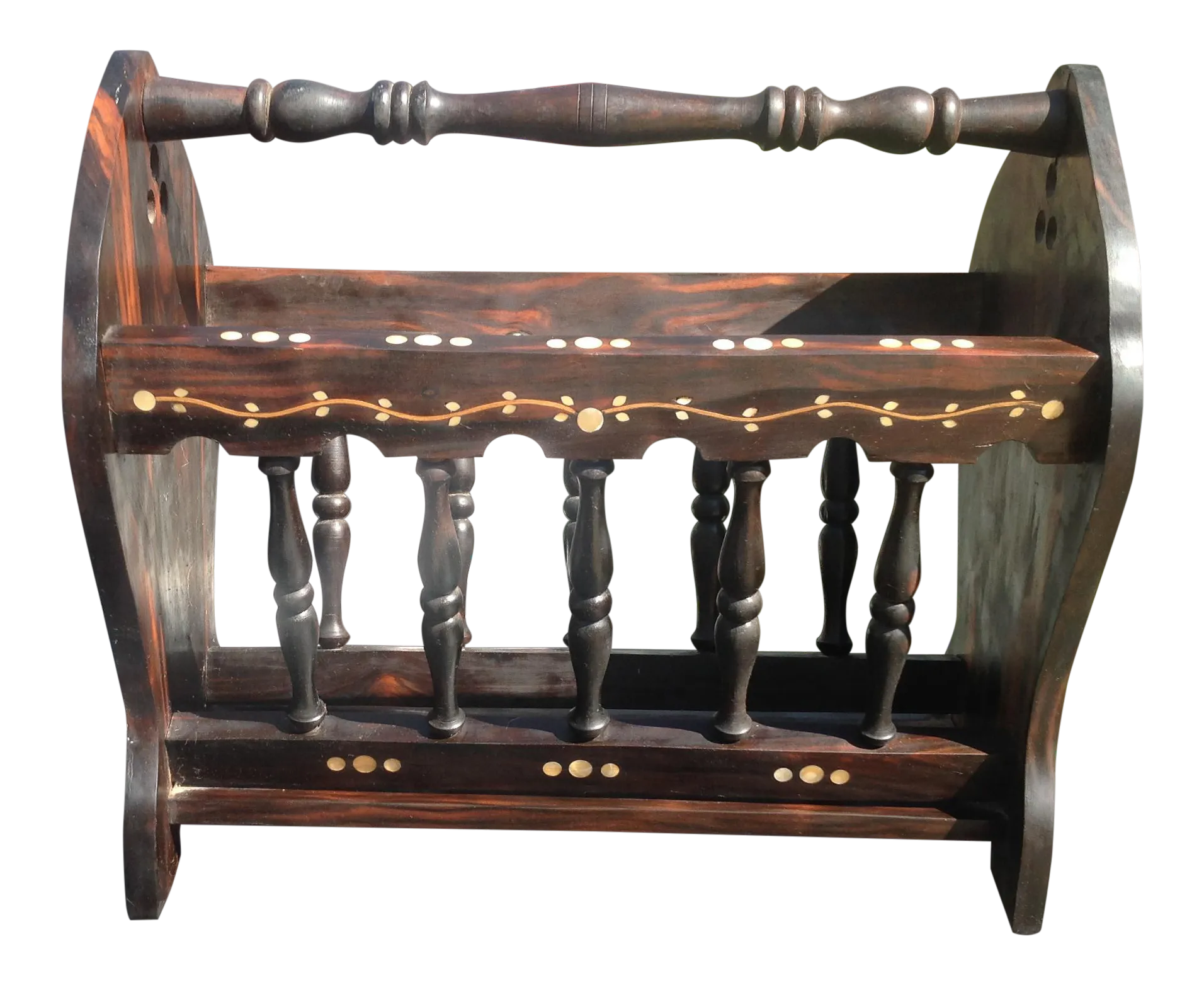 1970s Vintage Wooden Magazine Rack | Chairish