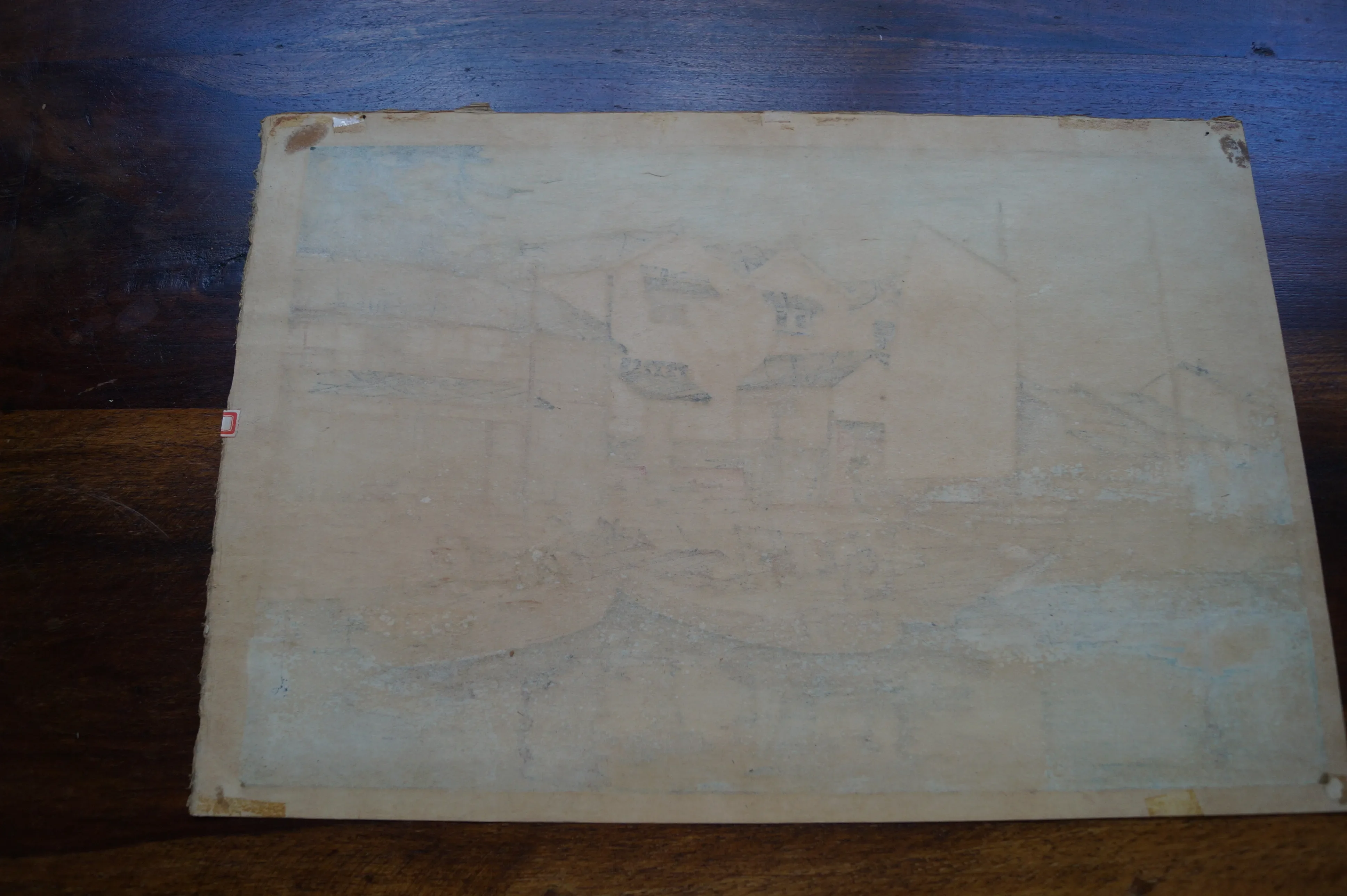 1950s Hiroshi Yoshida Kura in Tomonoura Woodblock Print