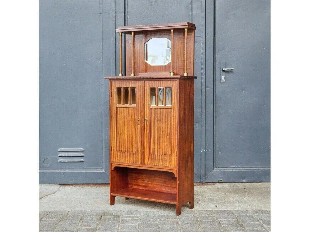 Art Nouveau Mahogany Cupboard
