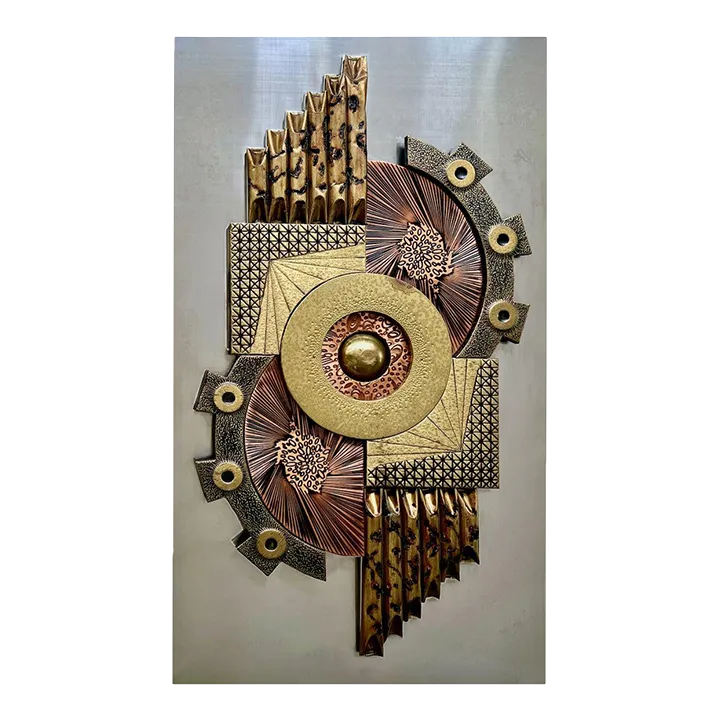 Stephen Chun Brutalist Abstract Metal Wall Sculpture MCM
