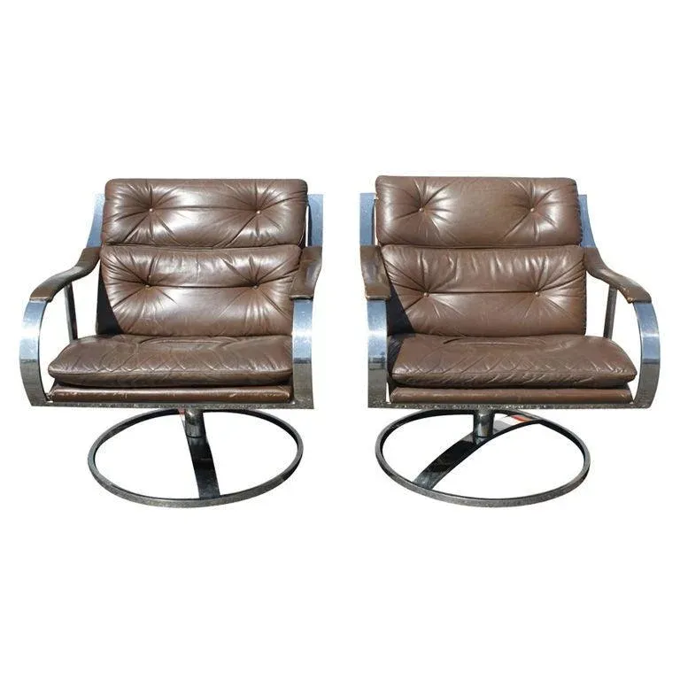 1970s Pair of Gardner Leaver for Steelcase Lounge Chairs | Chairish