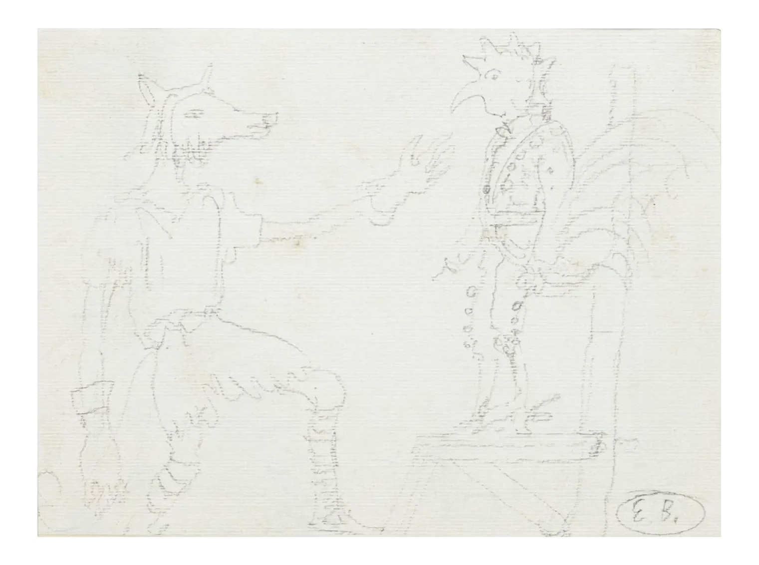 Scenography Original Pencil on Paper by E. Berman