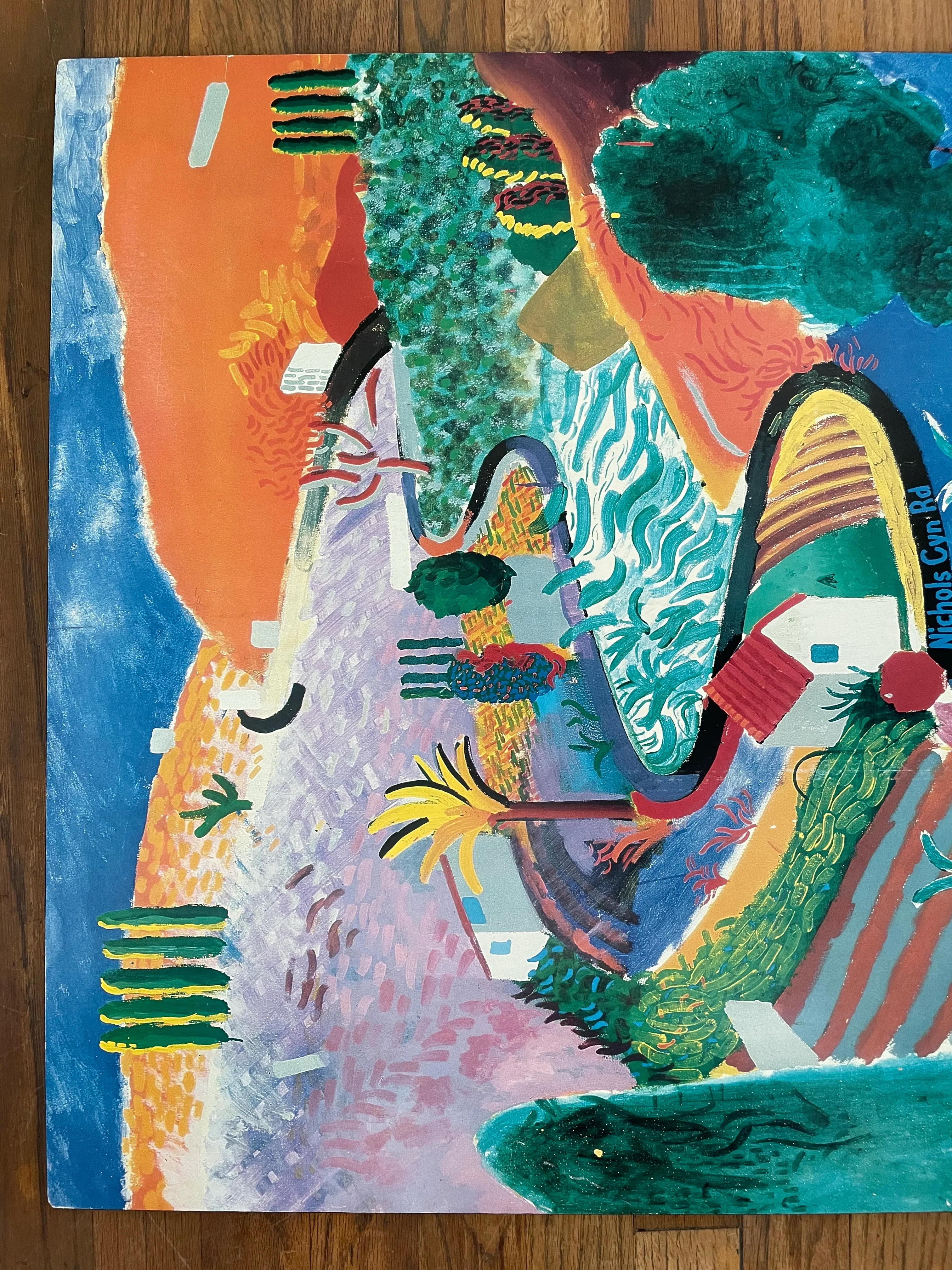 Rare 1988 David Hockney Nichols Canyon Exhibition Poster