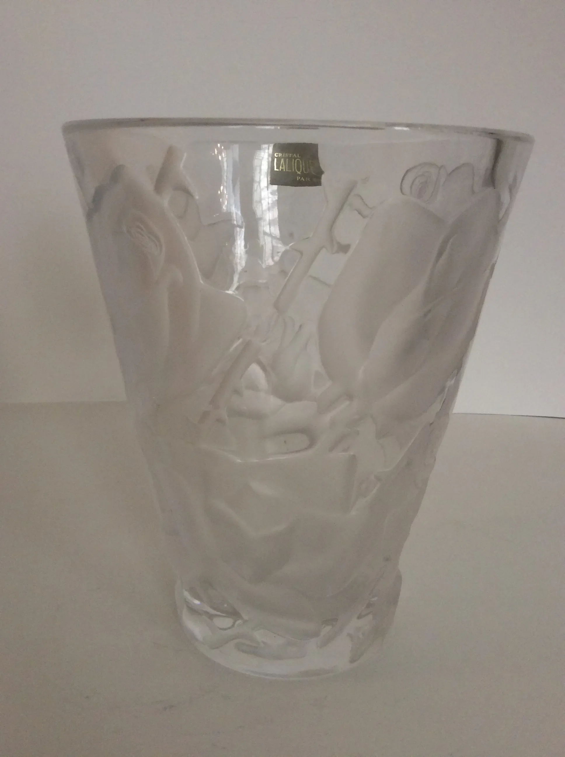 ラリック　イスパン　花瓶　ローズ　LALIQUE　 Ispahan Vase Lot - LALIQUE 