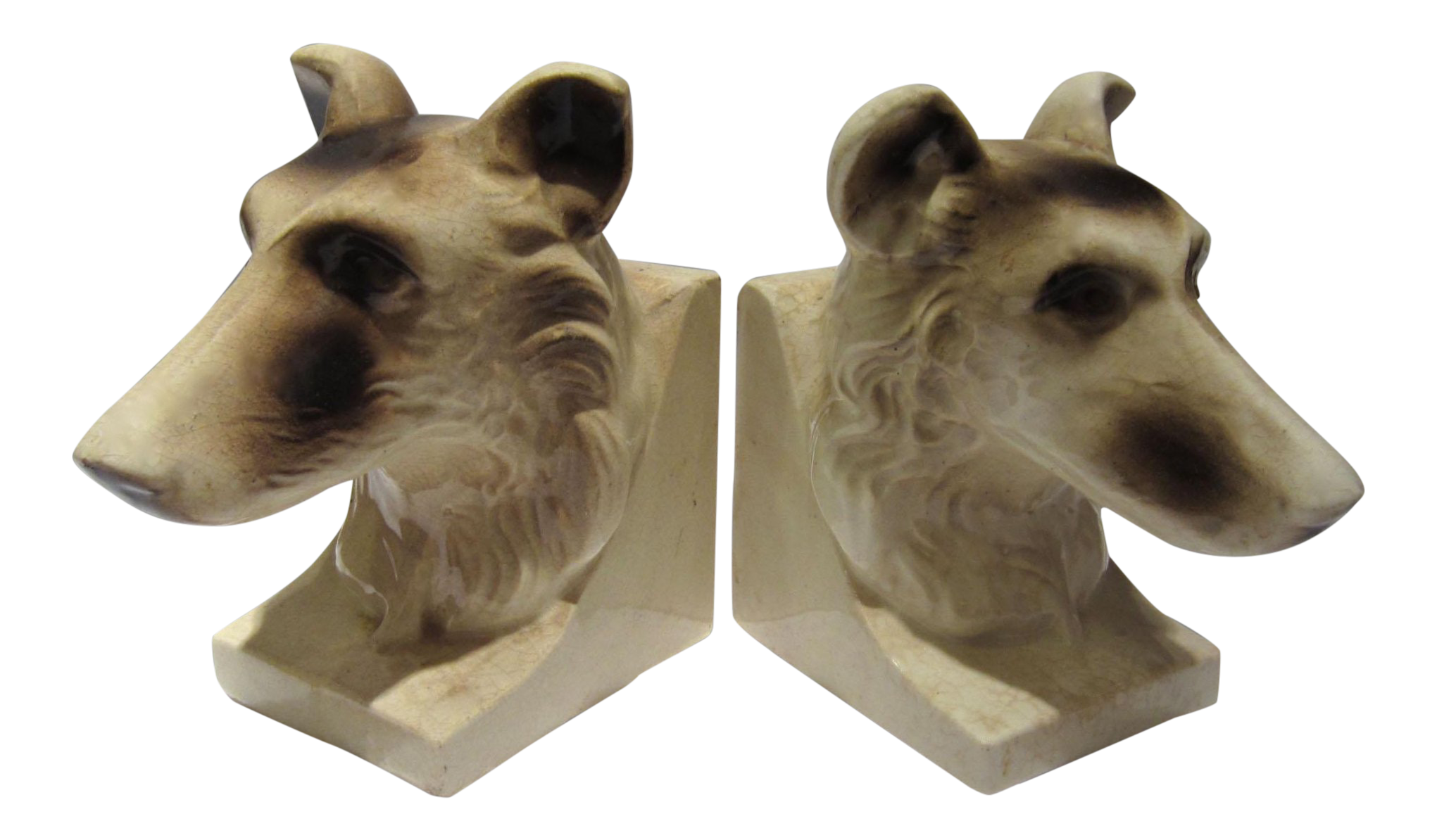 1950s Vintage Ceramic Dog Bookends A Pair Chairish