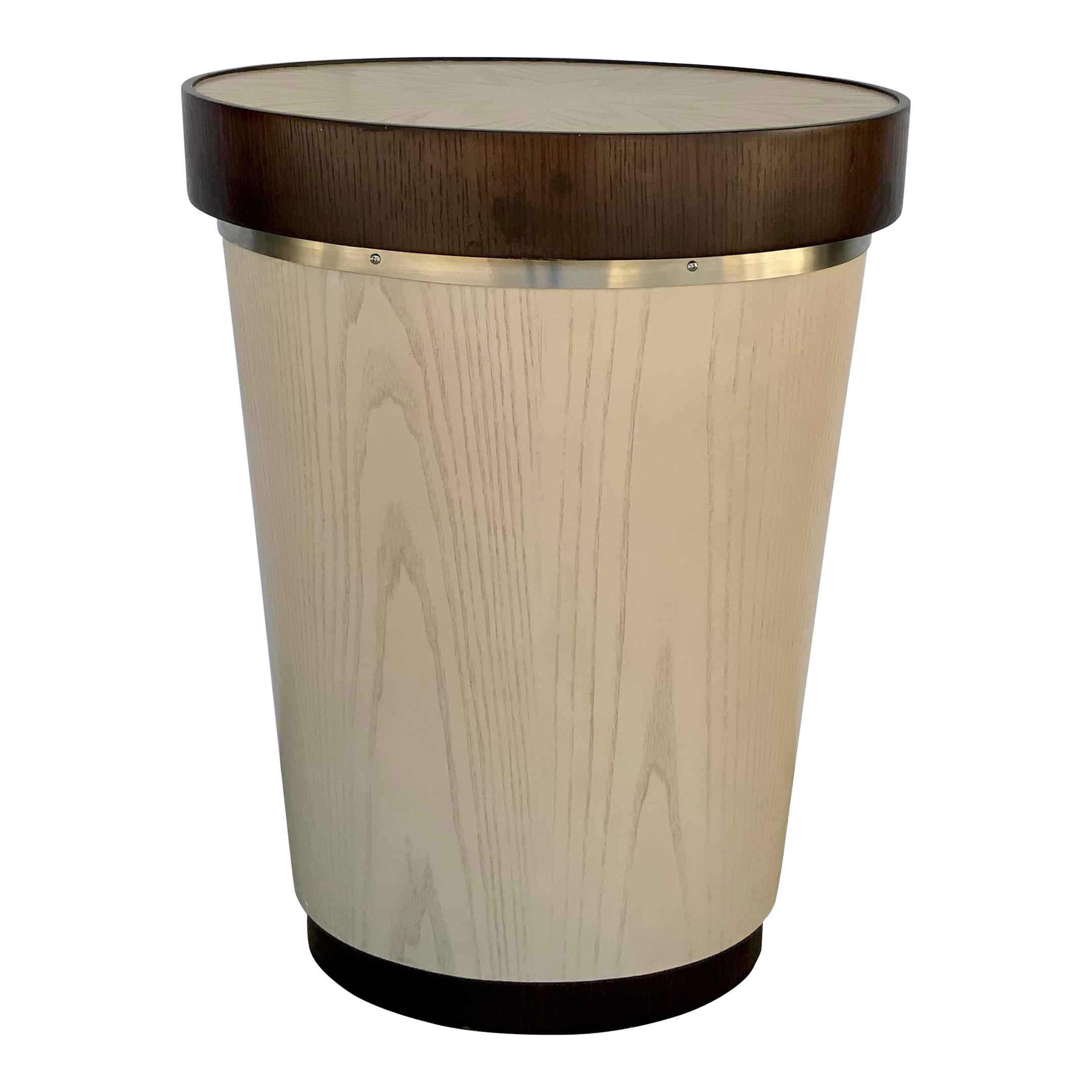 Currey & Co. Organic Modern Beige Oval Side Table Chairish