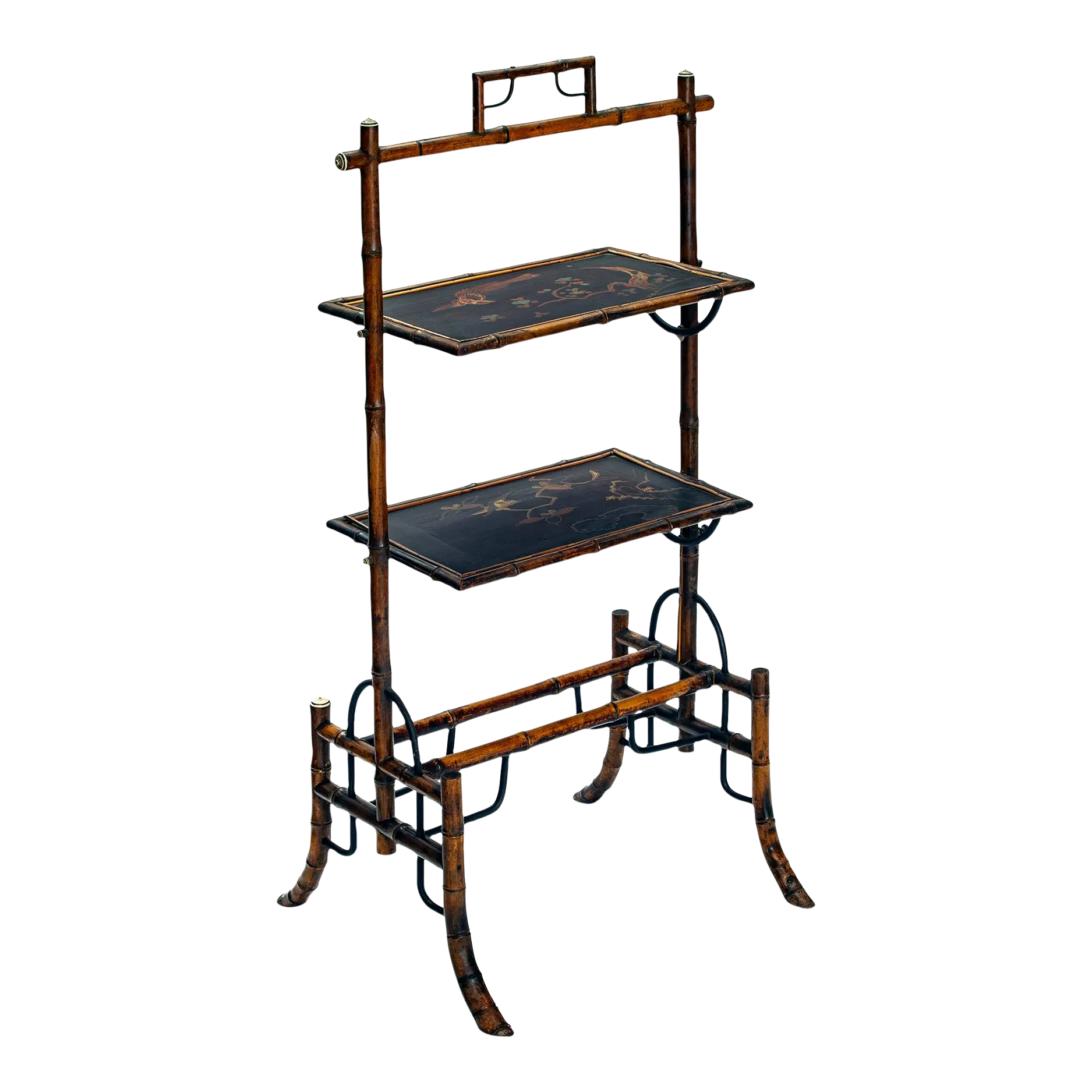 Early 20th Century Asian Two Tier Tray Stand Chairish