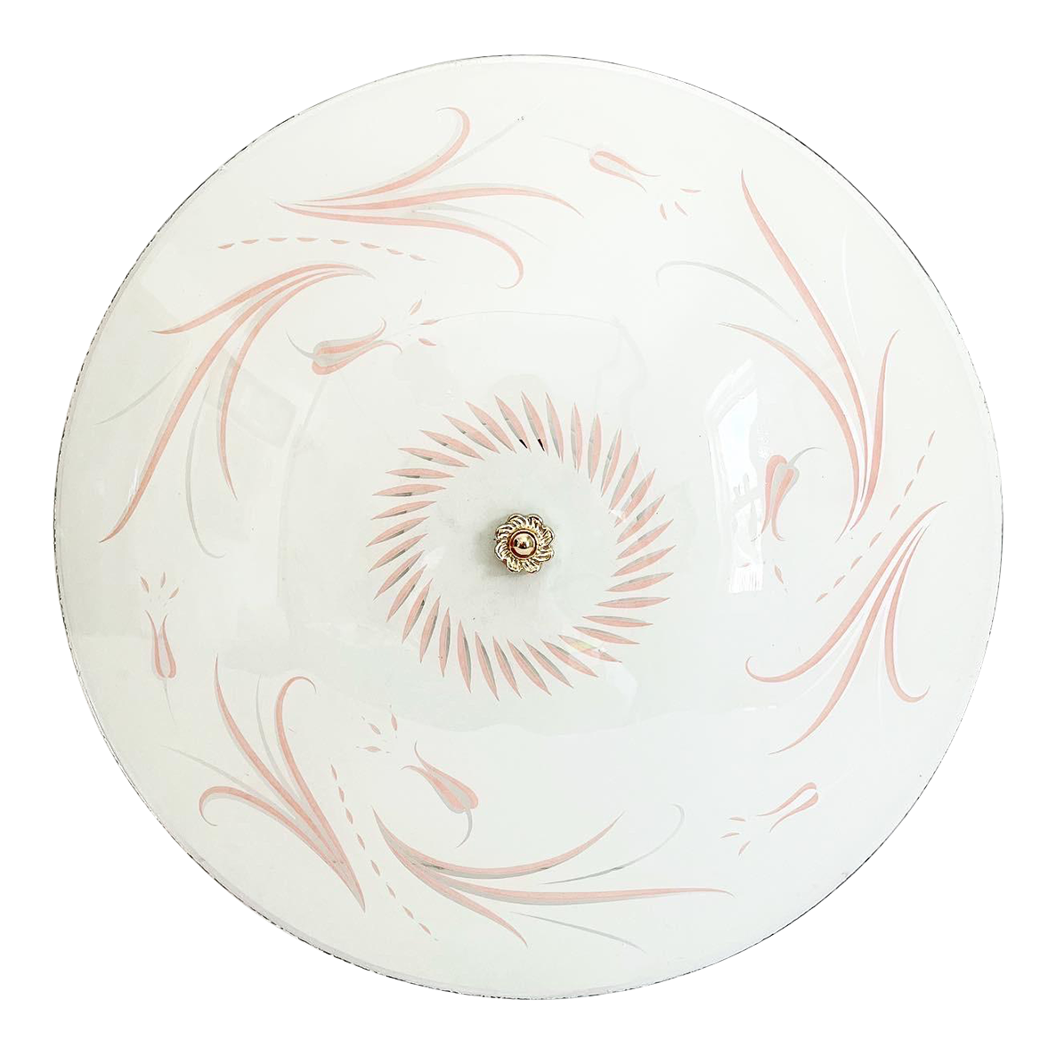 Midcentury Pink Tulips Flush Light Chairish