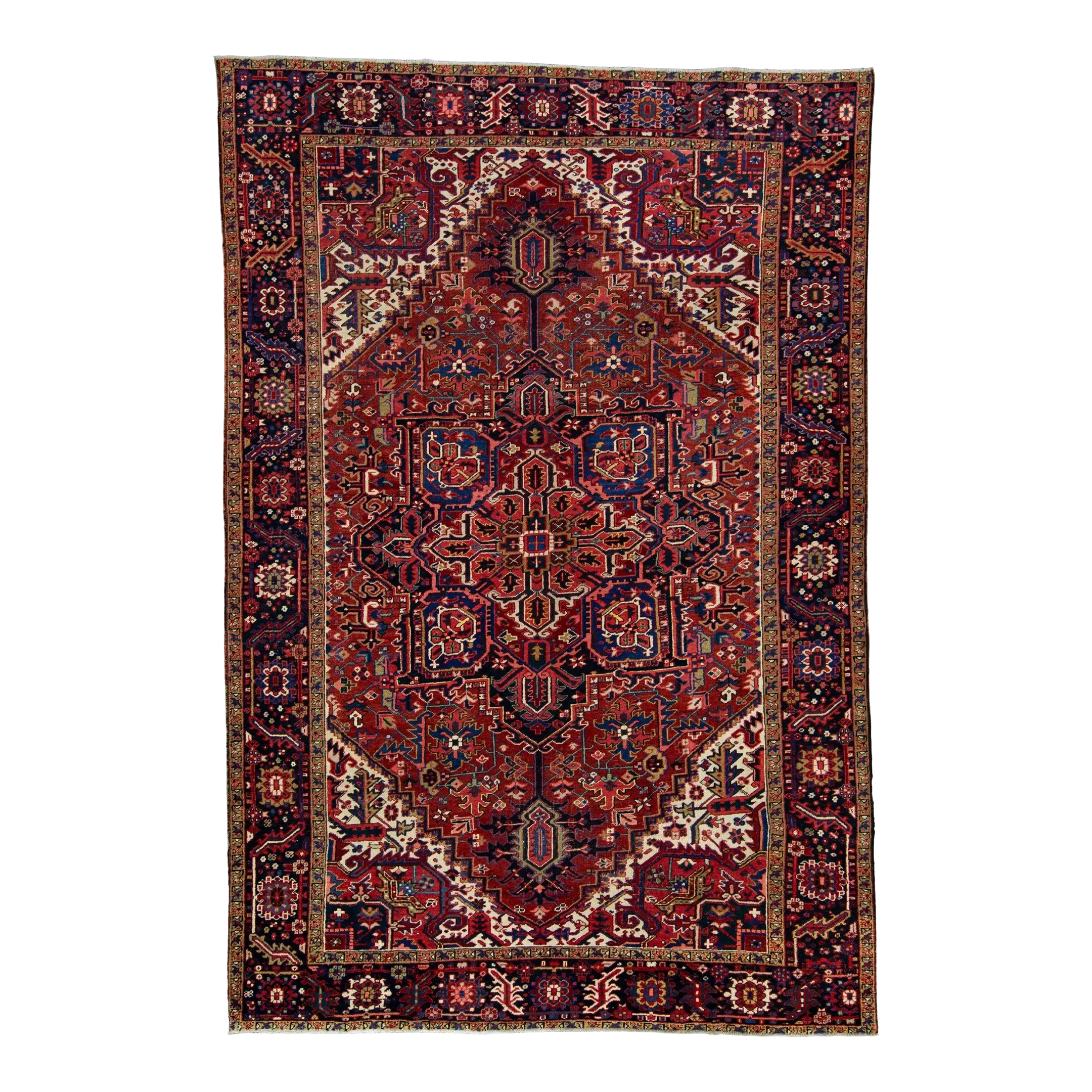 Red & Brown Turkish Vintage Rug 7'8