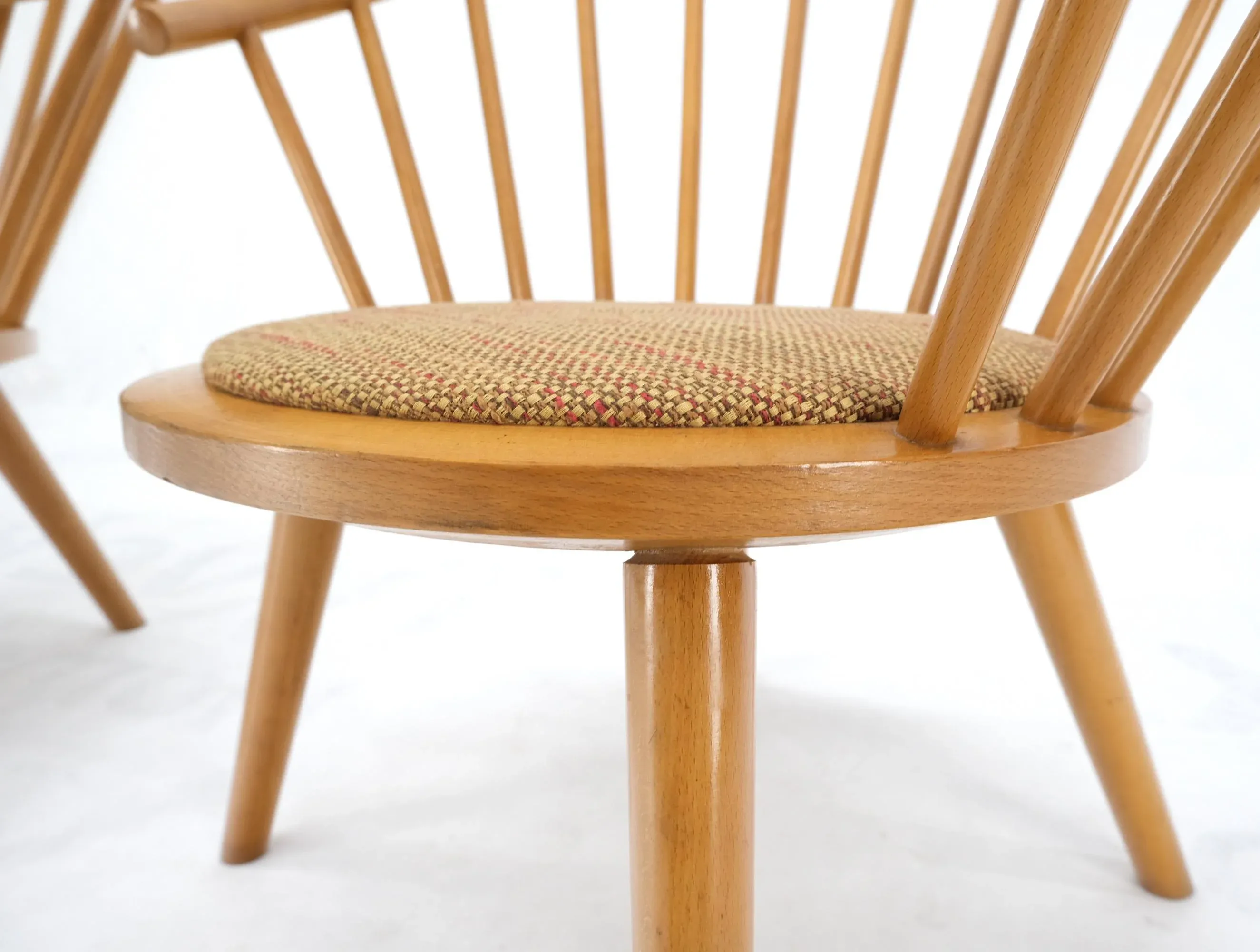 Pair of Japanese Mid Century Modern Akita Mokko Fan Barrel