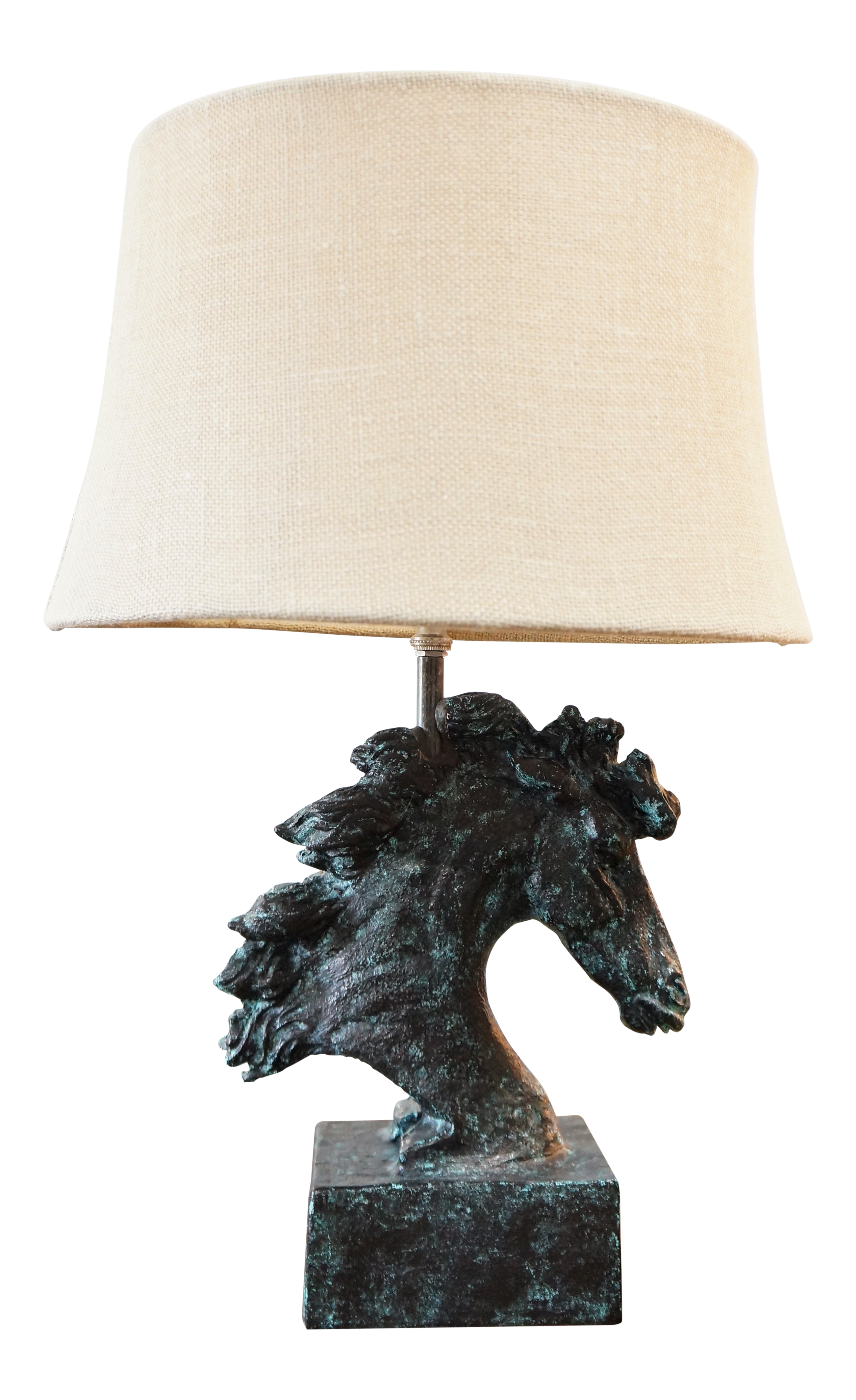 horse head table lamp