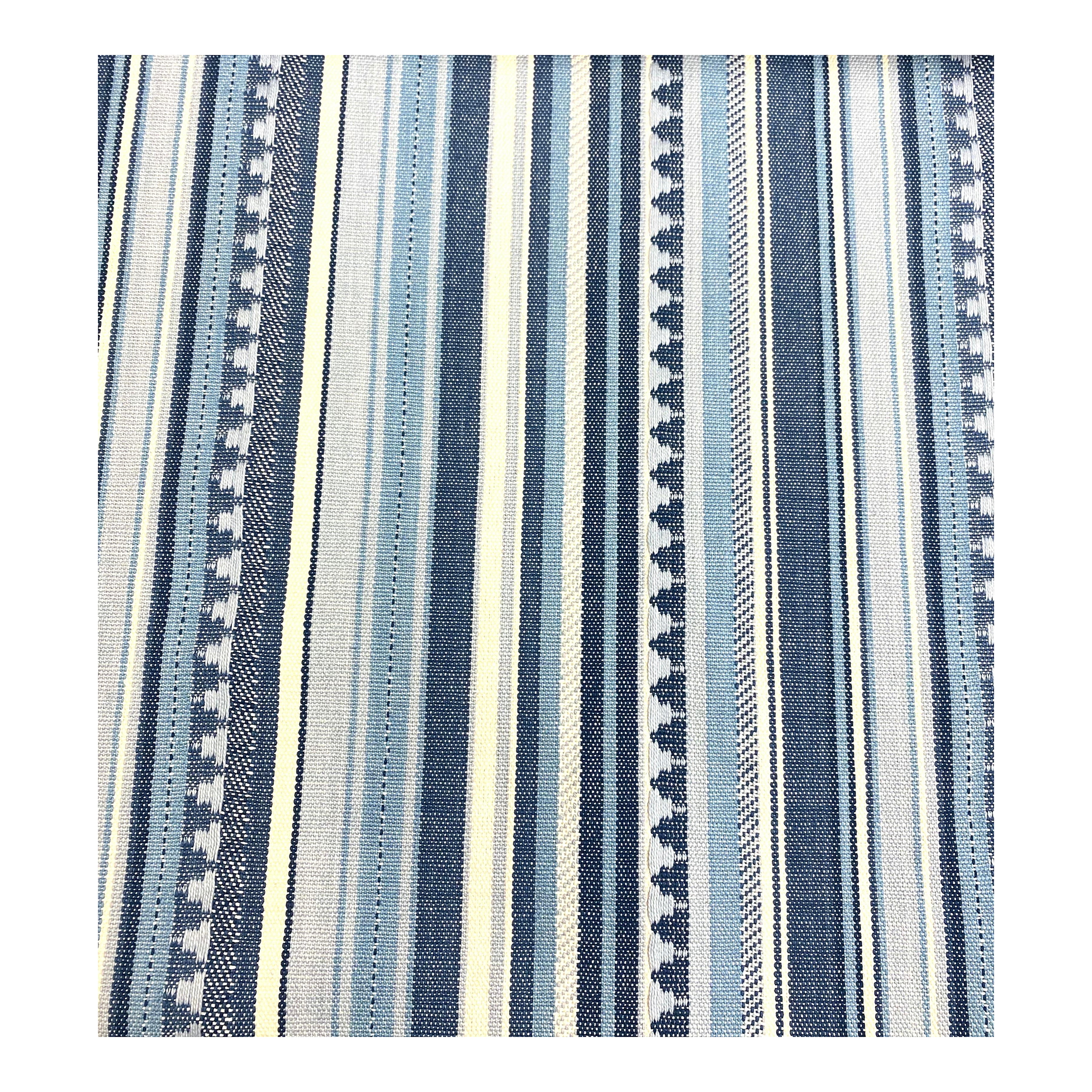 極レア 廃盤 CAMP MANIA PRODUCTS FABRIC STRIPE Remnant Schumacher Zuni Stripe Blue 78731 Woven Kilim
