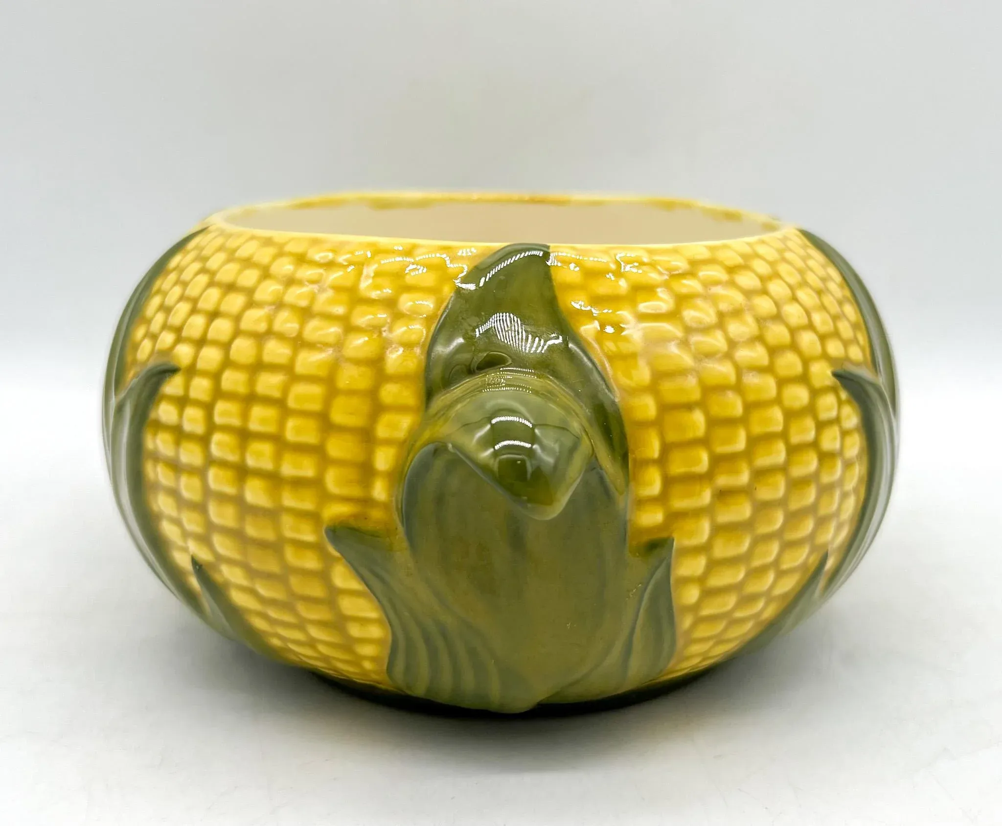 Vintage Yellow Corn Vegetable Ceramic Bowl/ Planter | Chairish