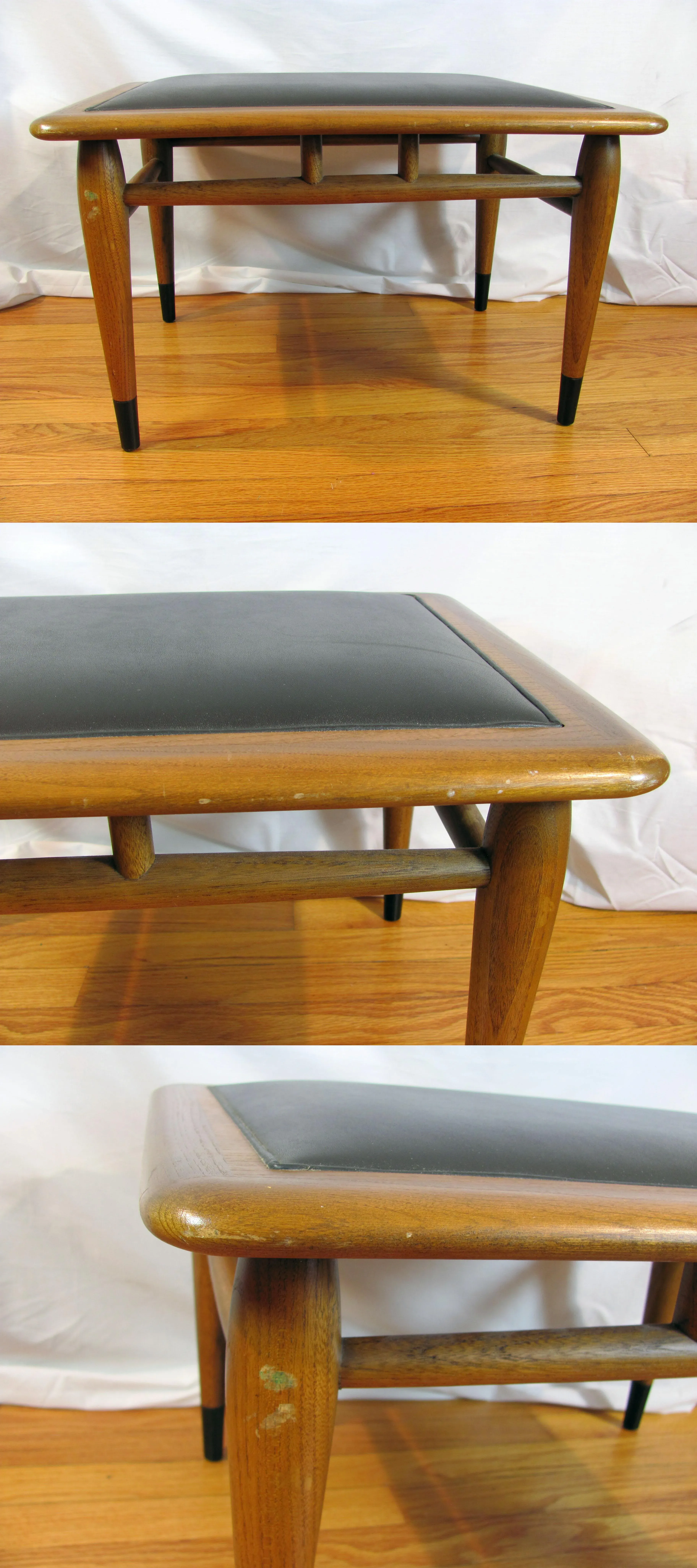 1964 Andre Bus for Lane Acclaim 900 Walnut Foot Stools Ottoman - A Pair