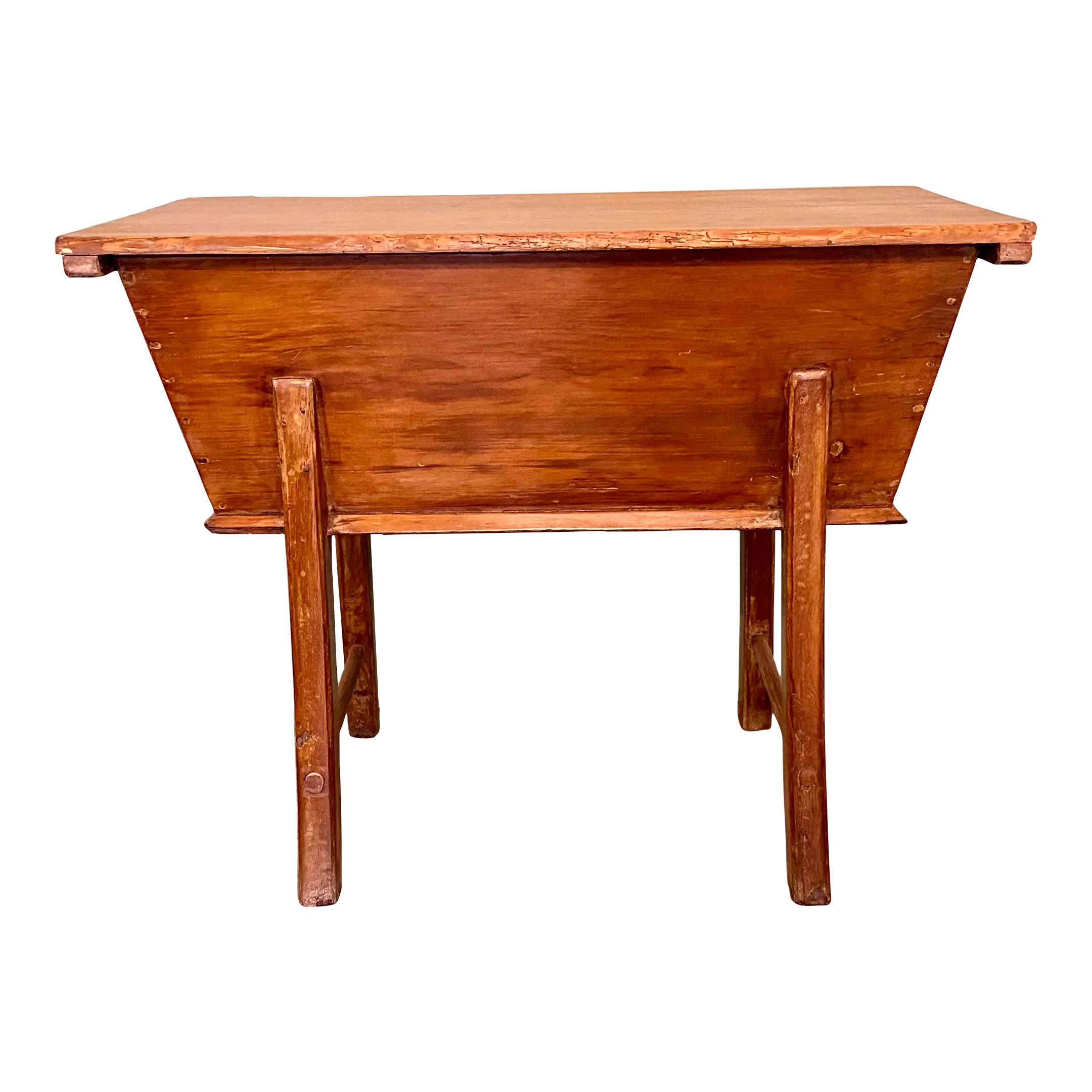 Antique Pine Dough Proofing Box / Table With Brass Hardware From