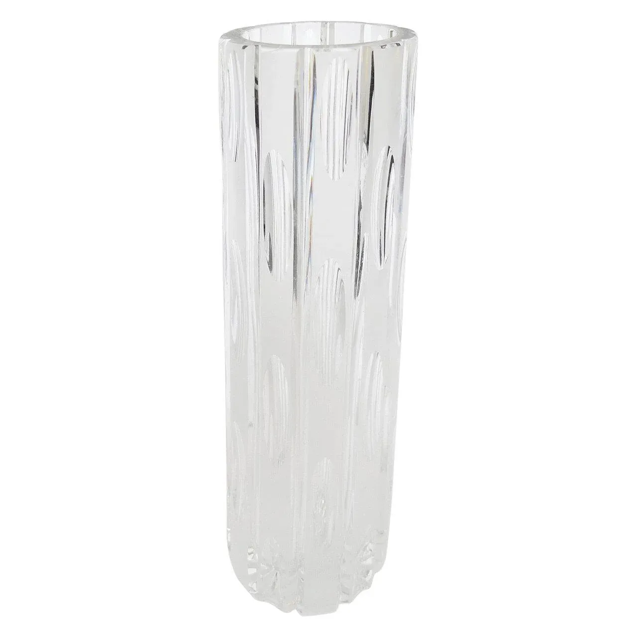 Round Modernist Crystal Vase