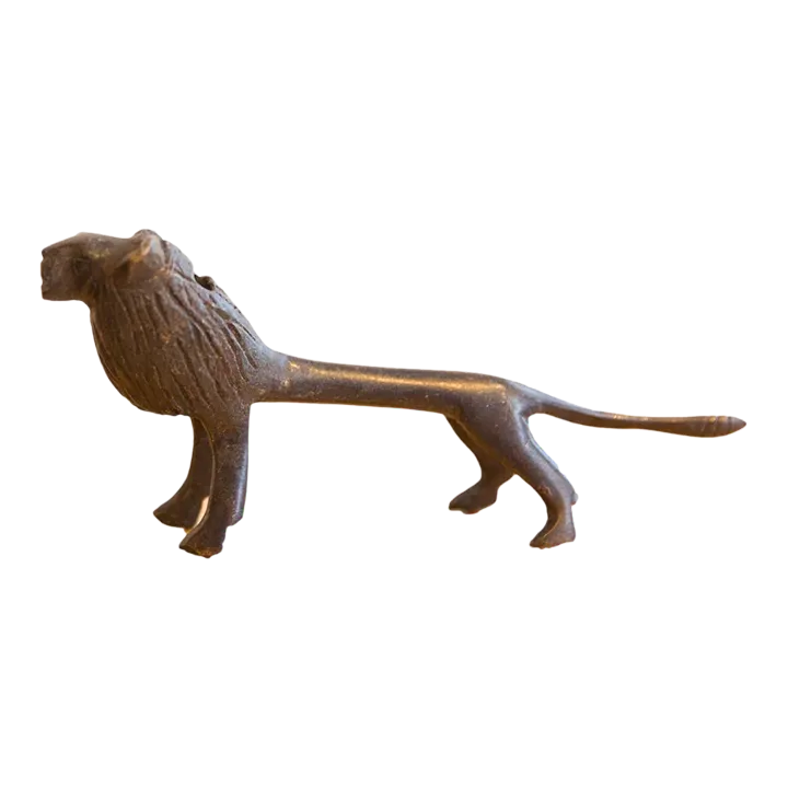 Vintage African Lion With Dark Patina Chairish